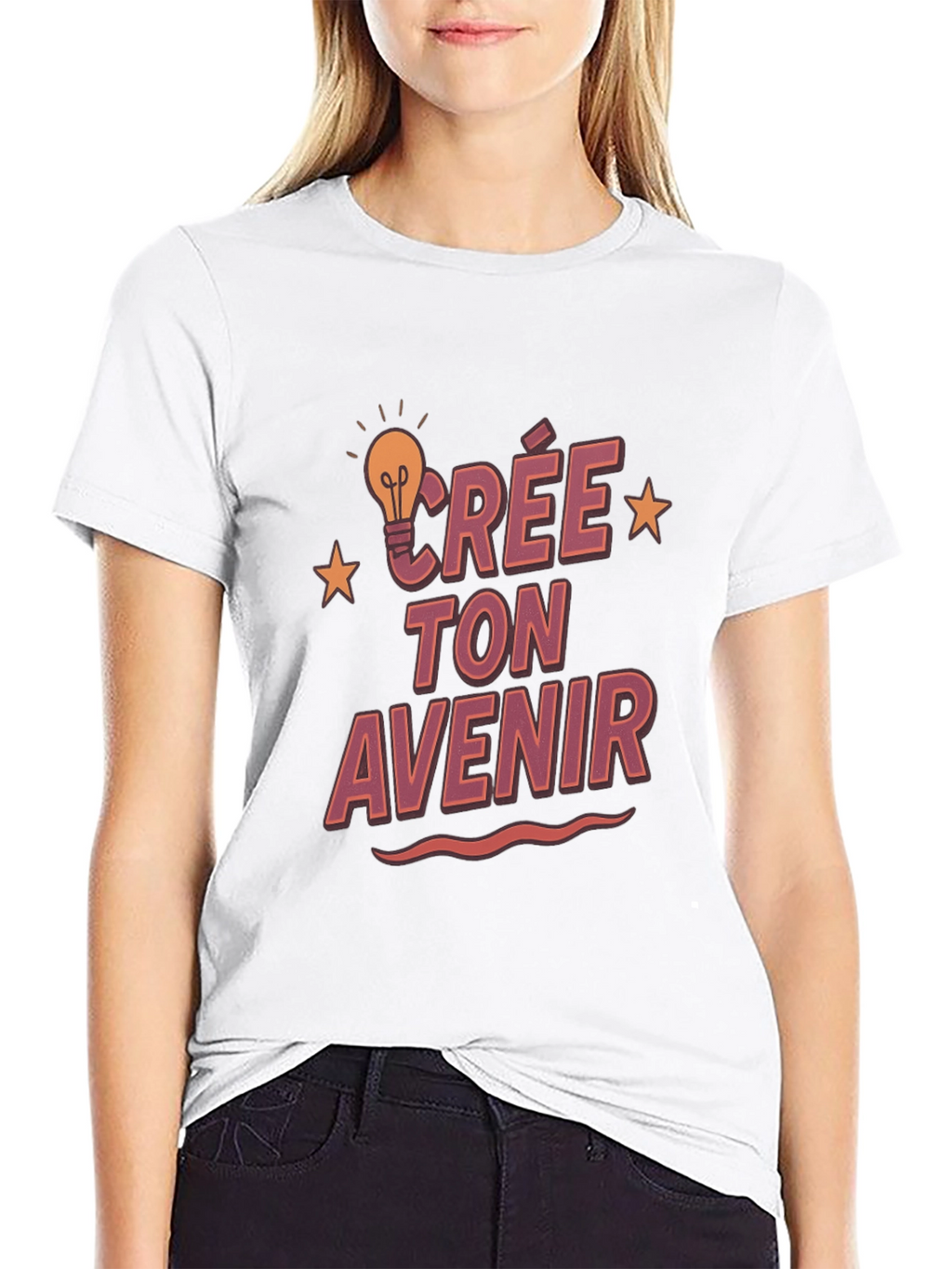Crée Ton Avenir Graphic T-Shirt - Black Cotton Tee