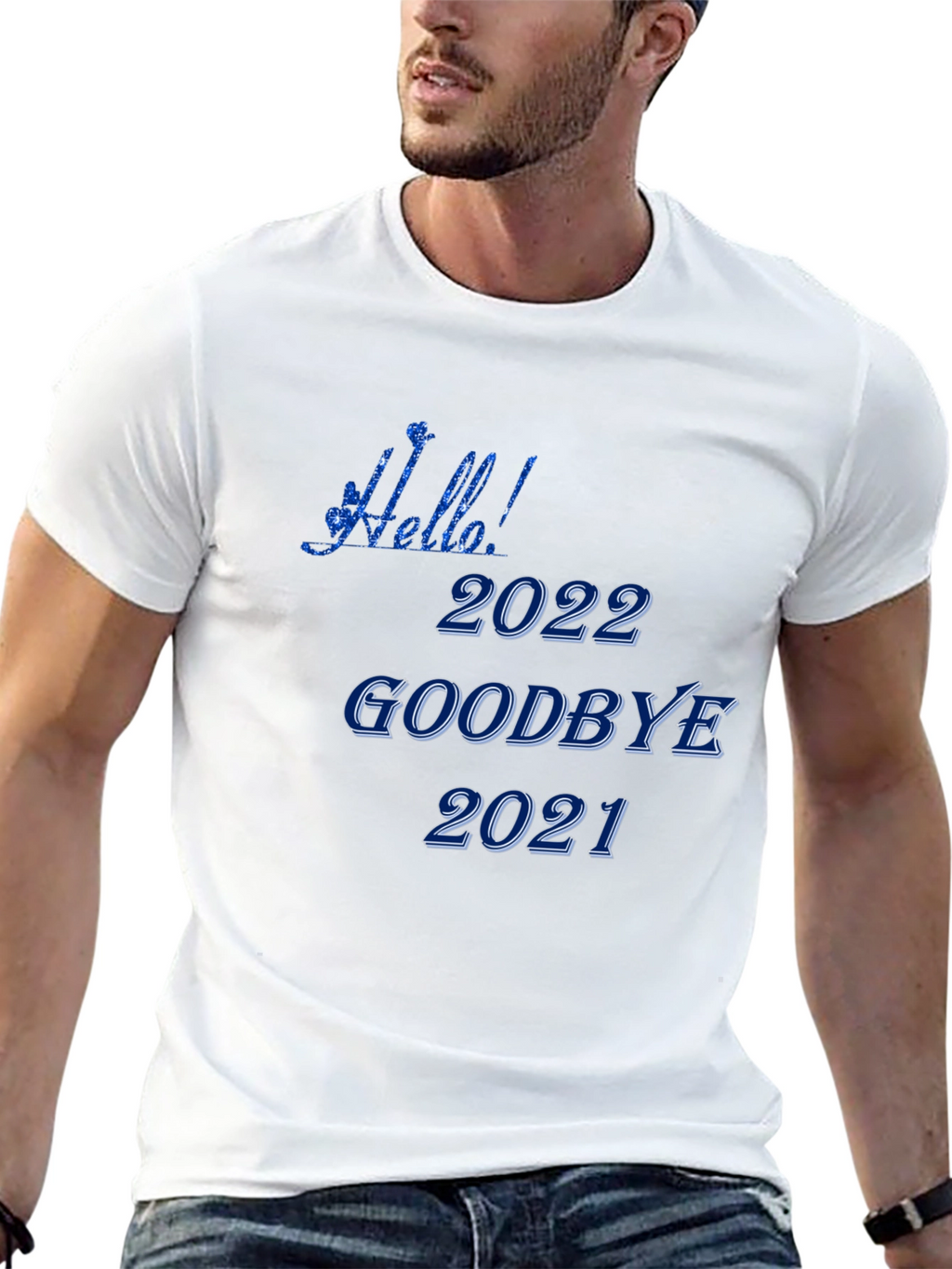 Hello 2022 Goodbye 2021 Black T-Shirt