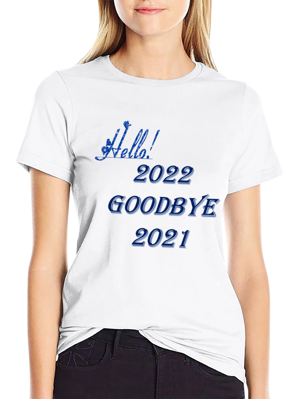 Hello 2022 Goodbye 2021 Black T-Shirt