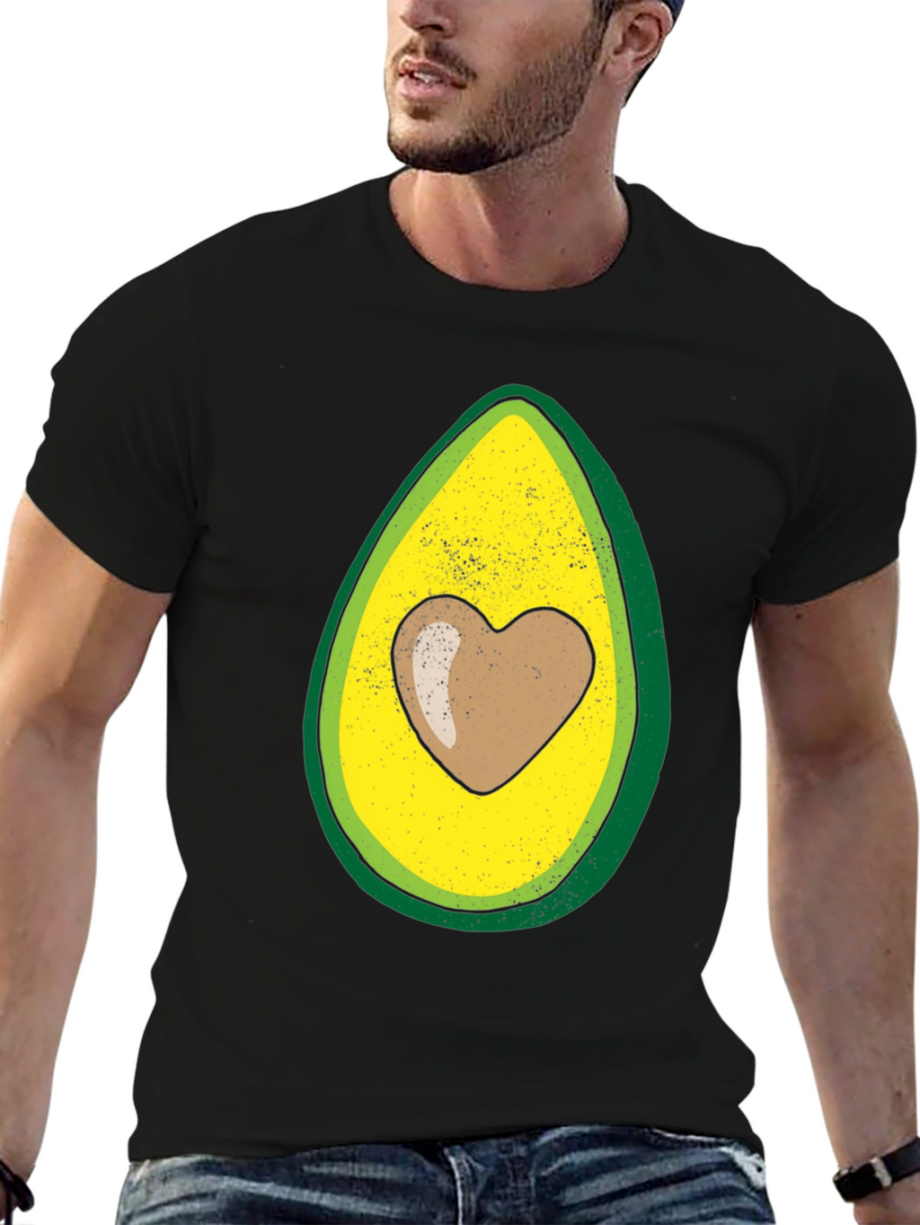 Avocado Heart Graphic T-Shirt - Trendy Casual Wear