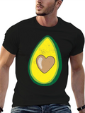 Avocado Heart Graphic T-Shirt - Trendy Casual Wear