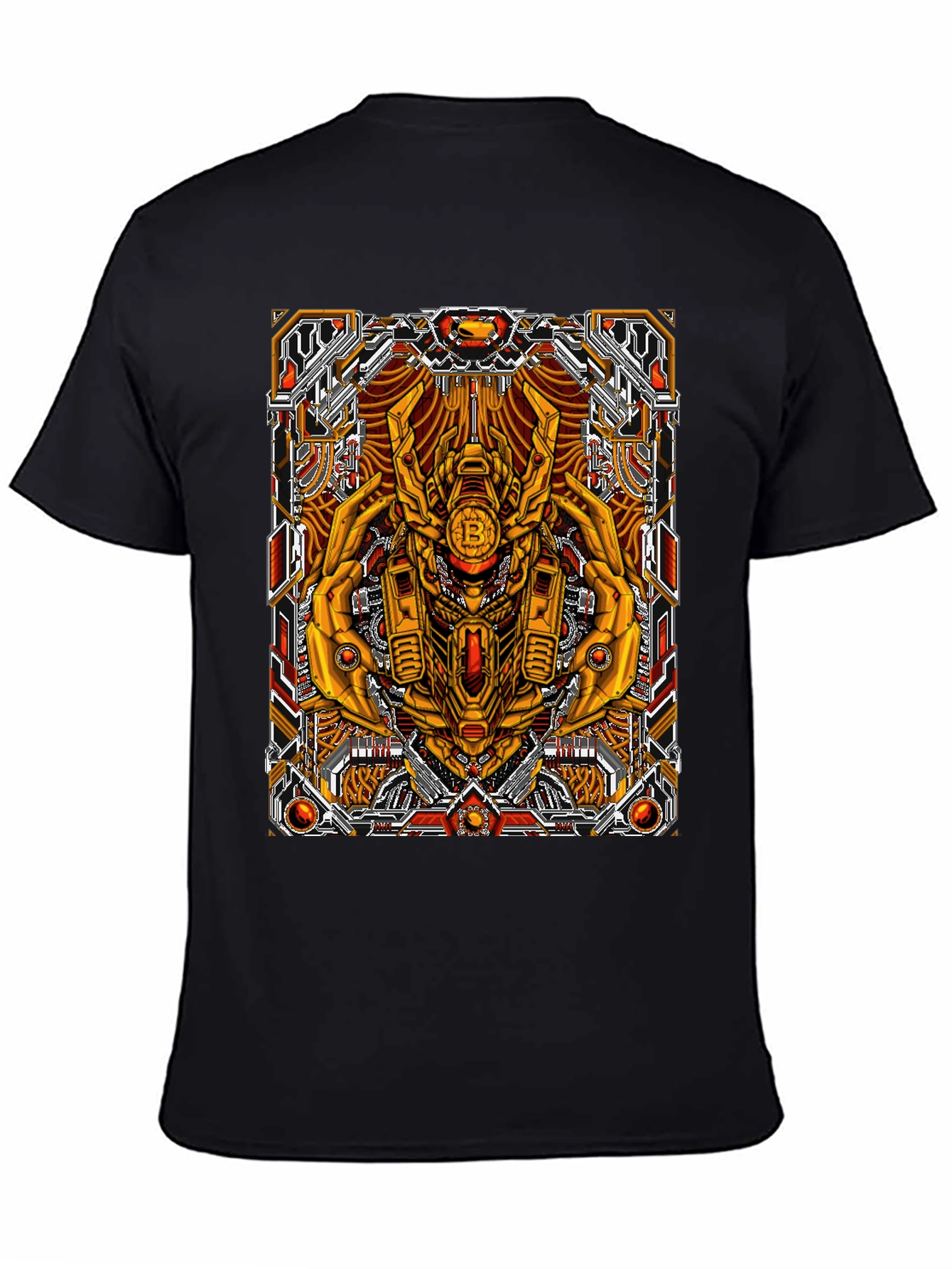 Bitcoin Robot Graphic Tee - Sci-Fi Crypto T-Shirt