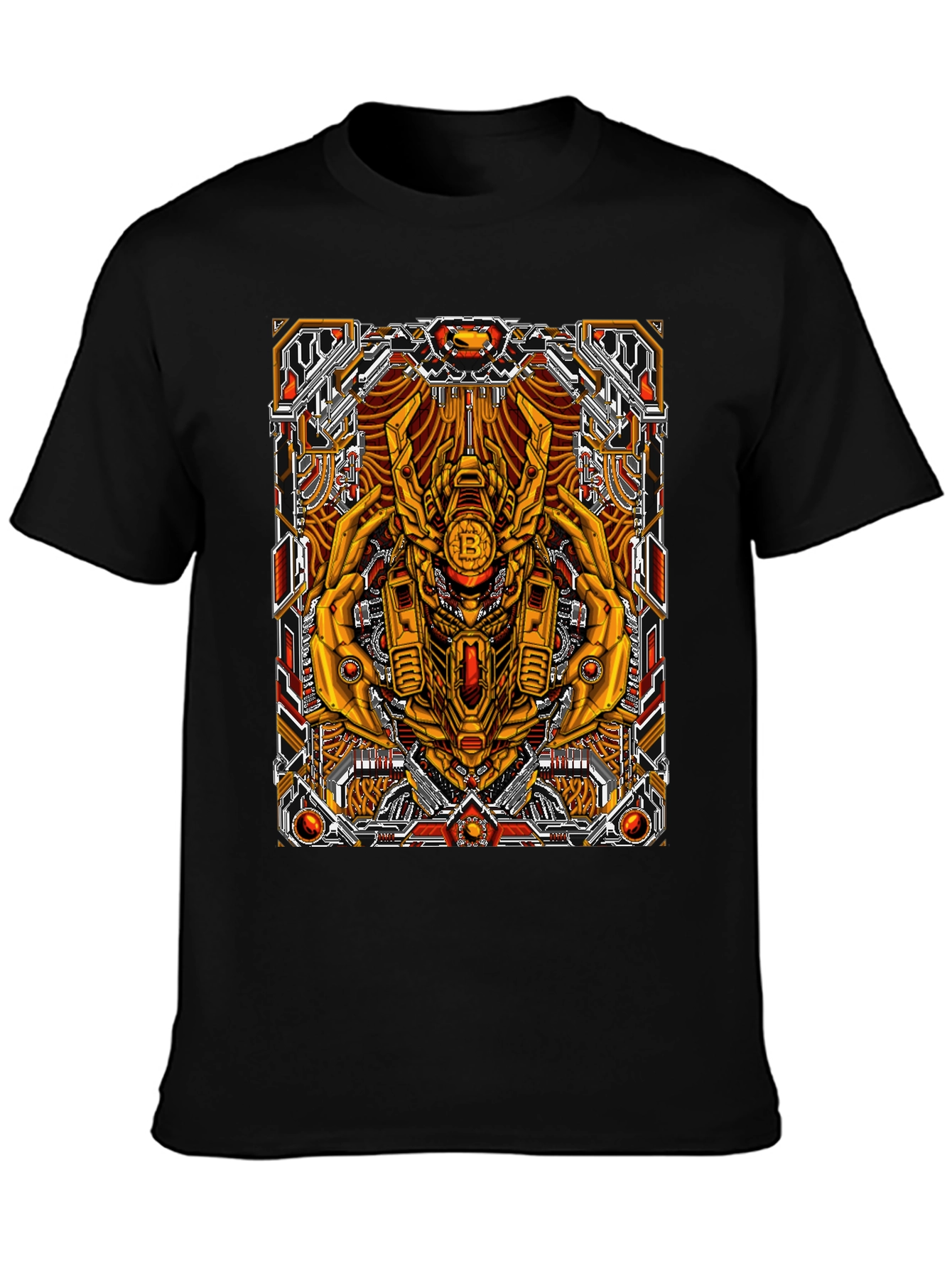 Bitcoin Robot Graphic Tee - Sci-Fi Crypto T-Shirt