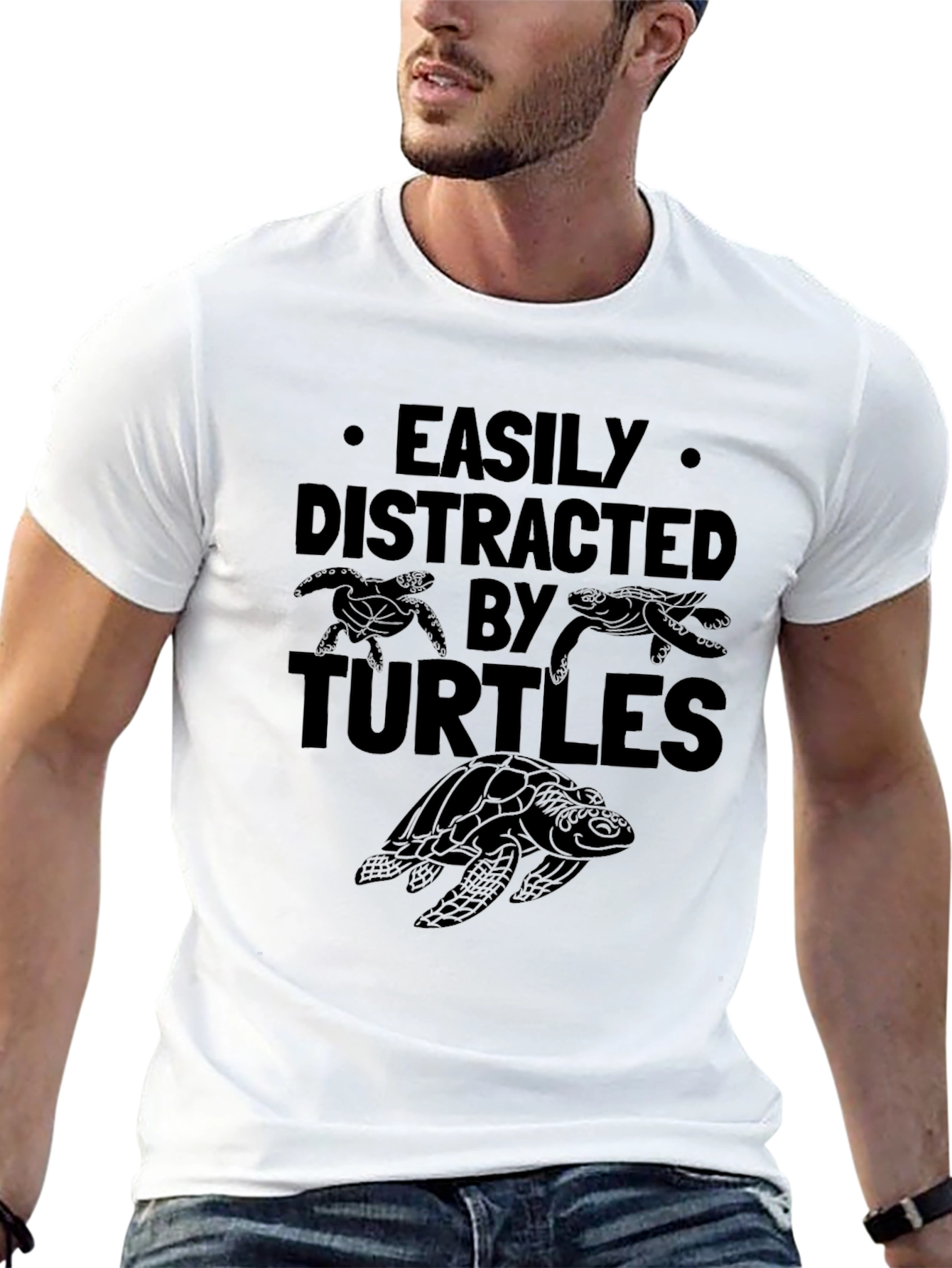 Easily Distracted by Turtles Graphic T-Shirt
