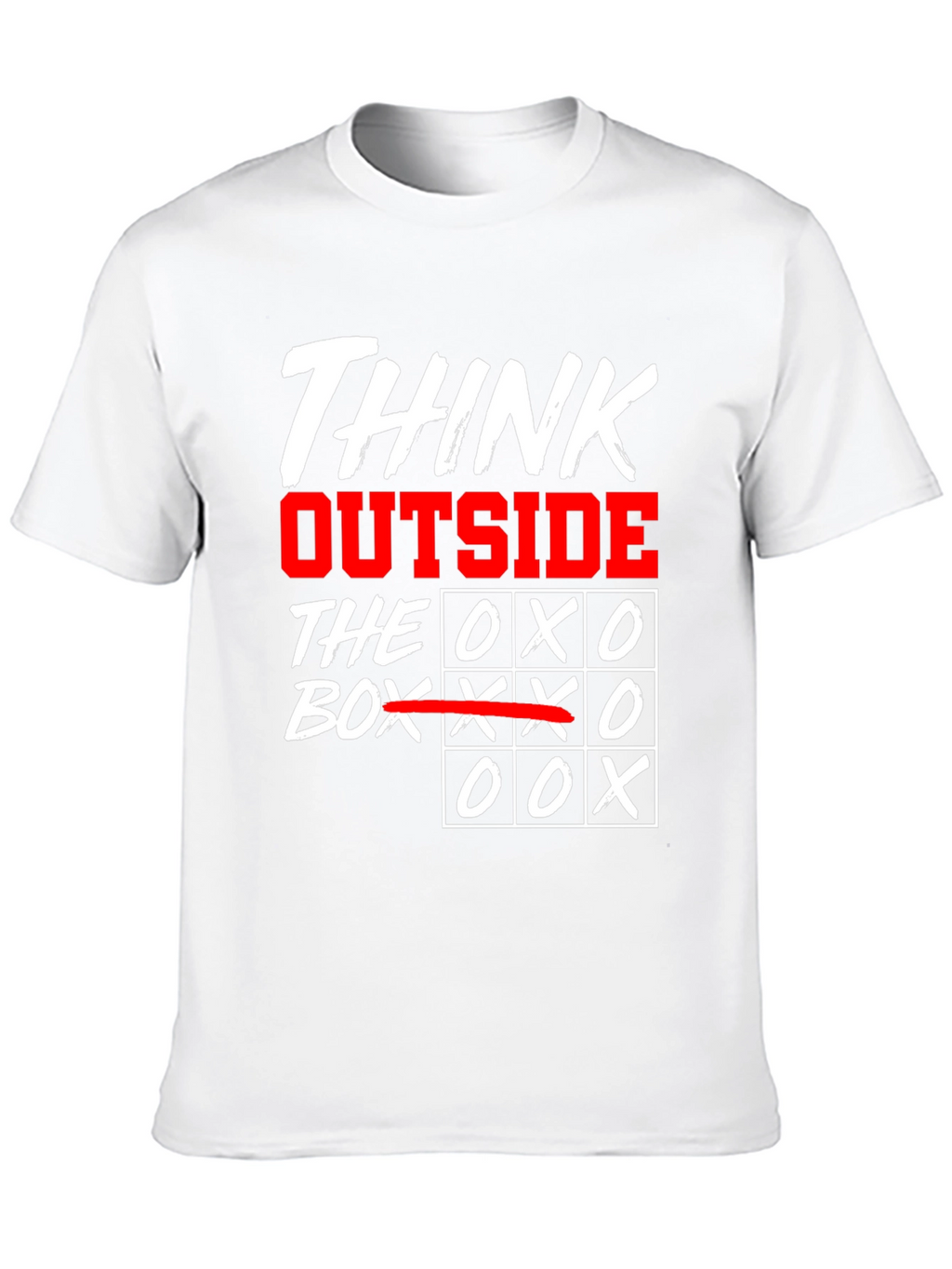 Think Outside the Box T-Shirt - Tic-Tac-Toe Design