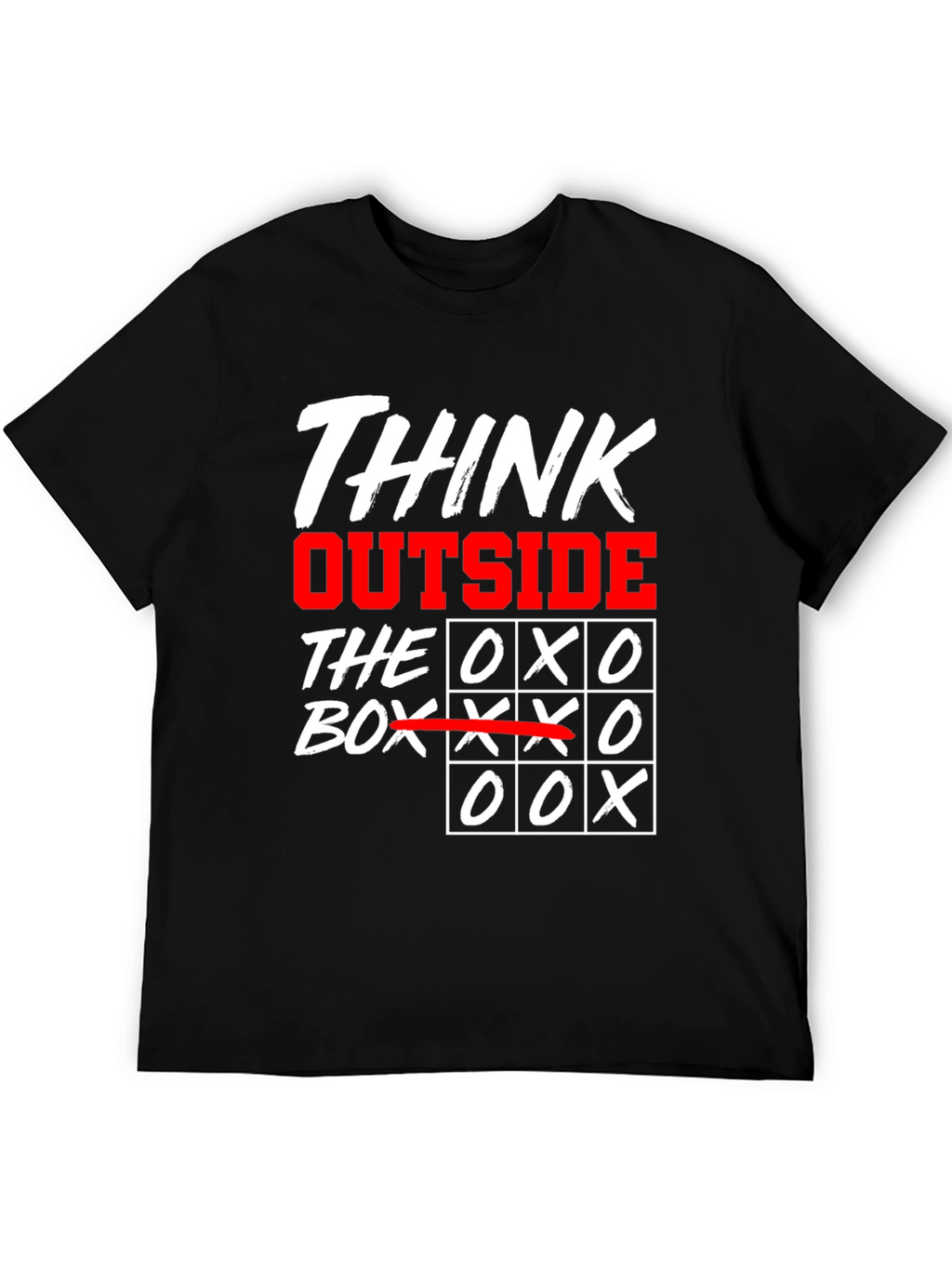 Think Outside the Box T-Shirt - Tic-Tac-Toe Design