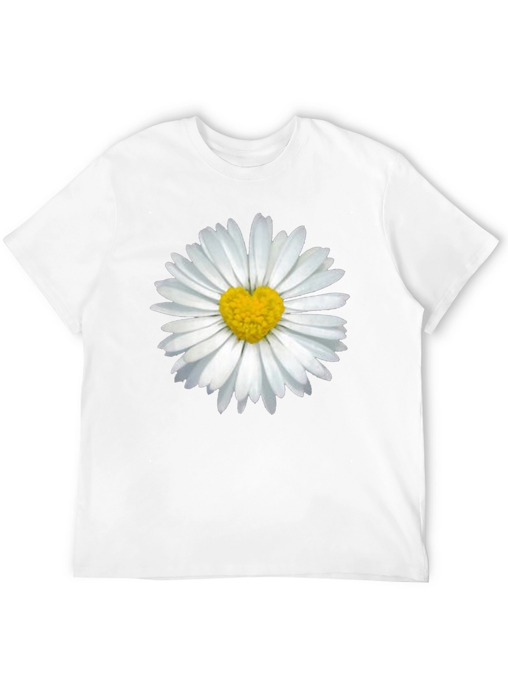 Daisy Heart T-Shirt - Black Casual Tee