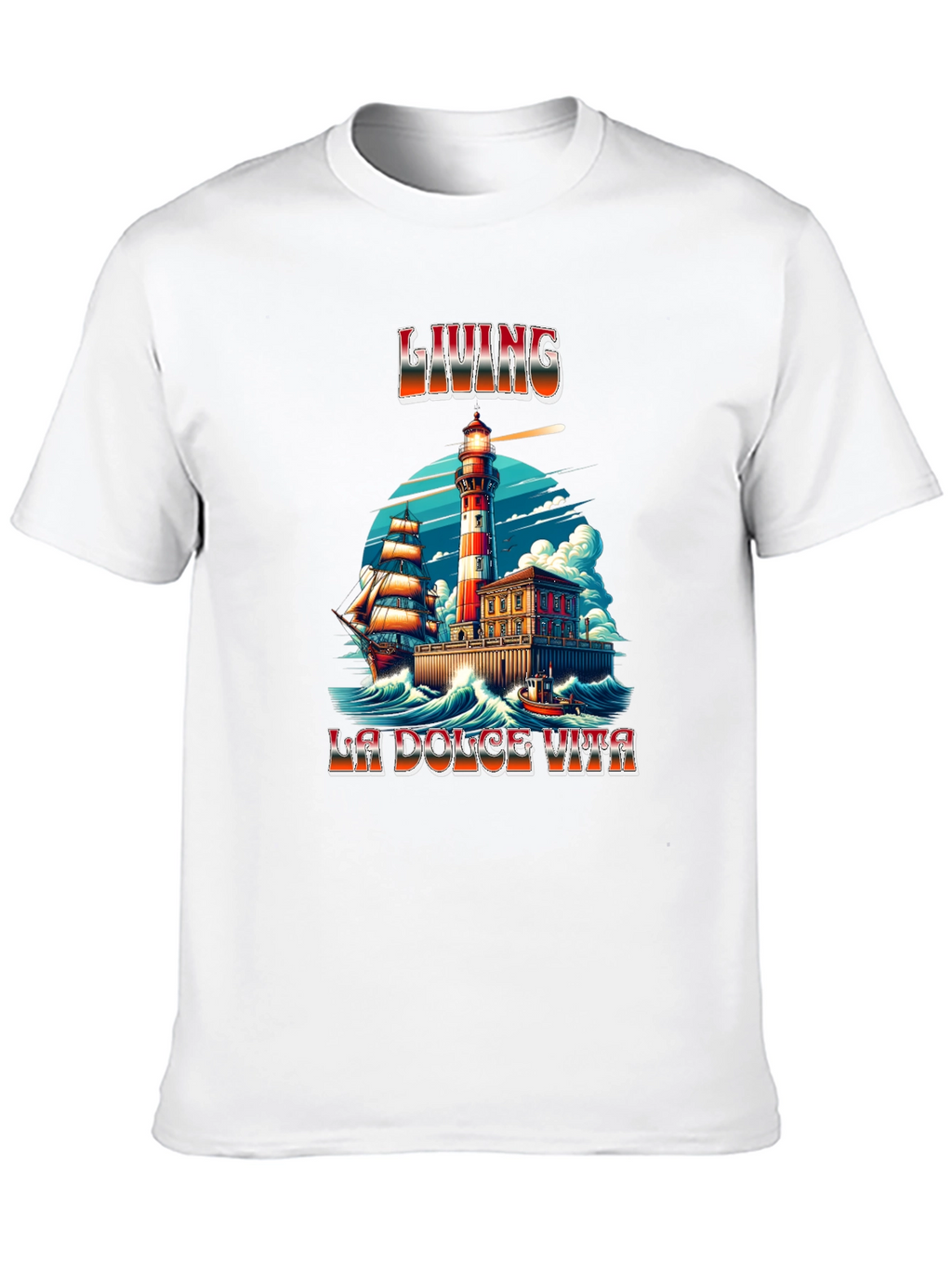 La Dolce Vita Living Lighthouse Graphic Tee