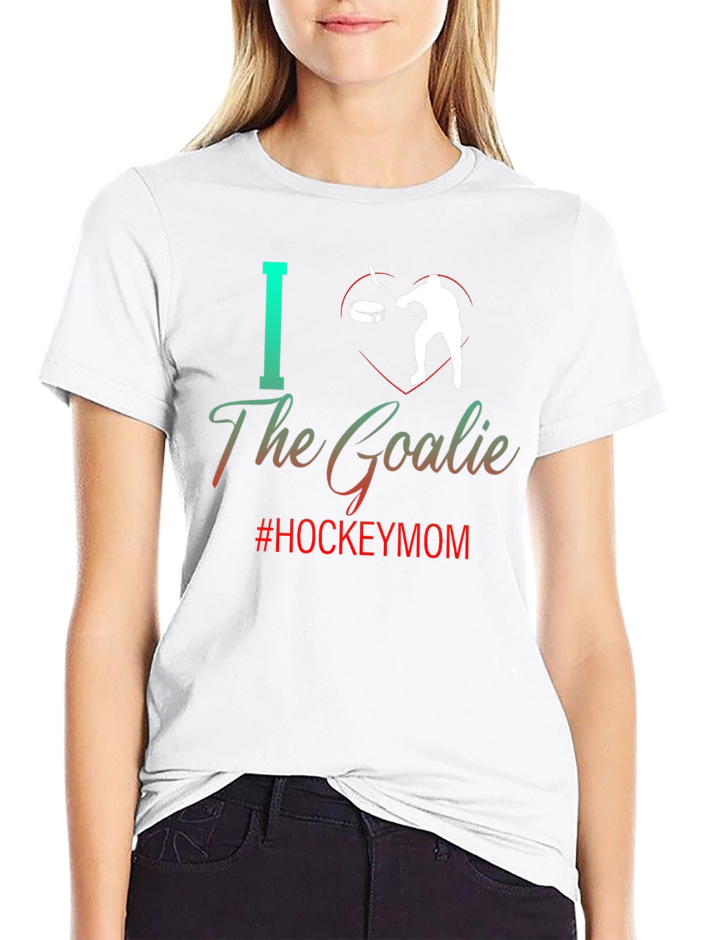 I Love The Goalie Hockey Mom Tee