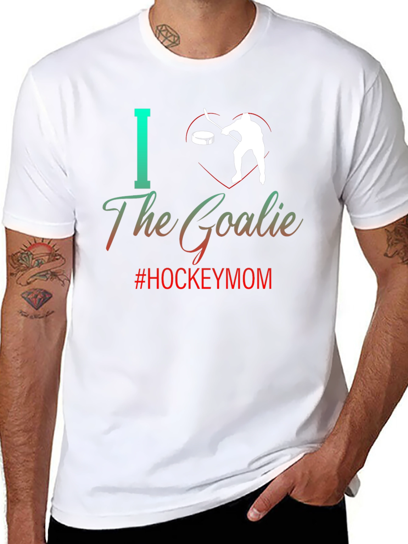 I Love The Goalie Hockey Mom Tee