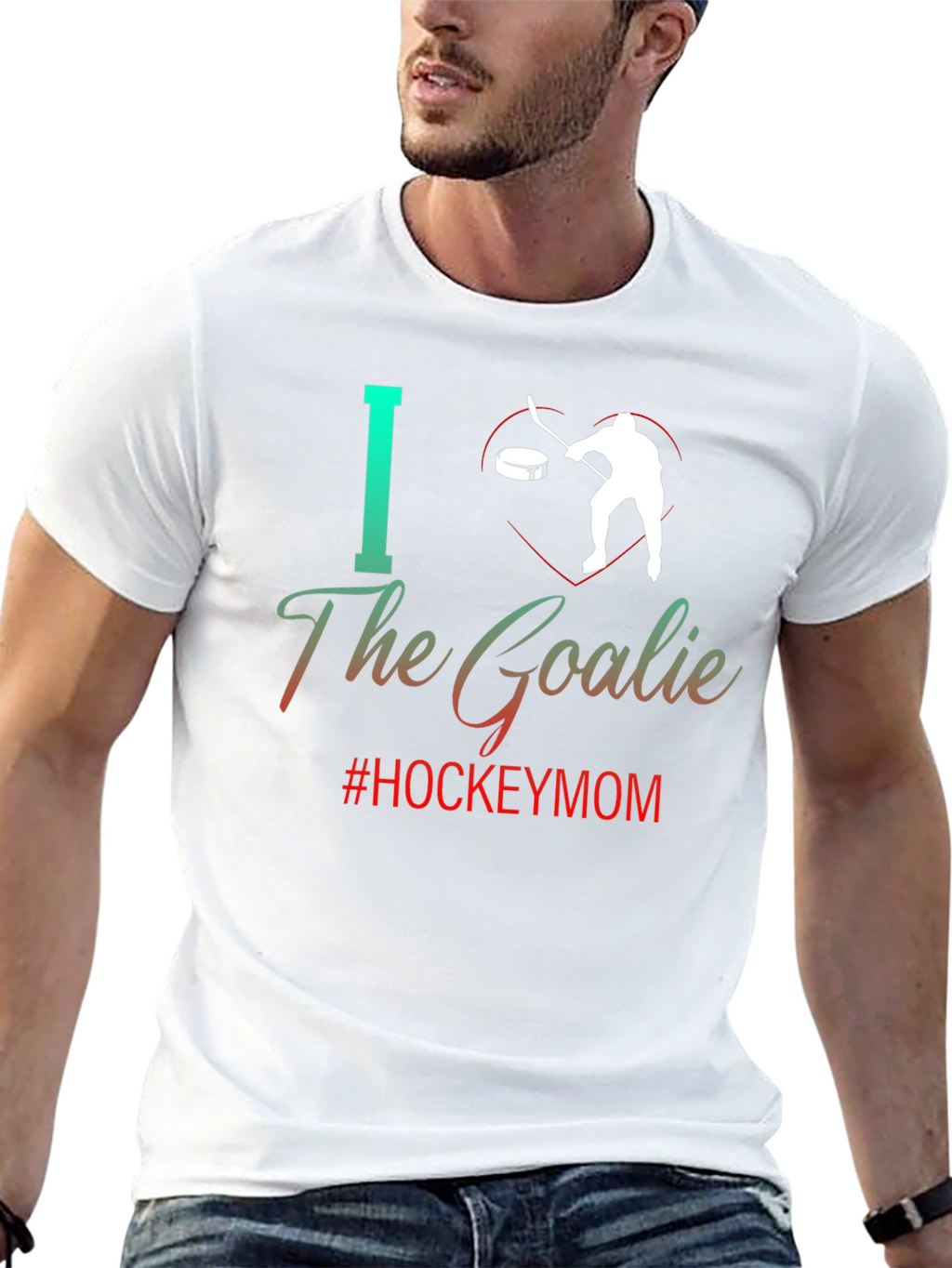 I Love The Goalie Hockey Mom Tee