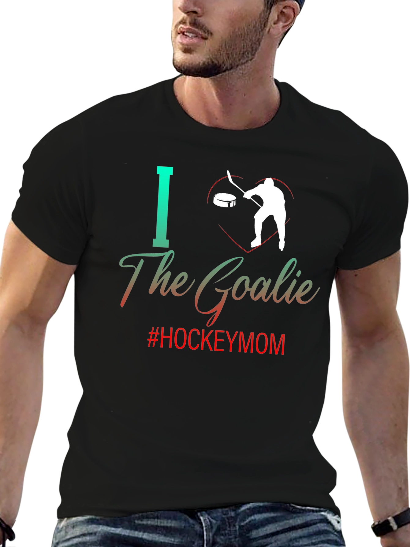 I Love The Goalie Hockey Mom Tee