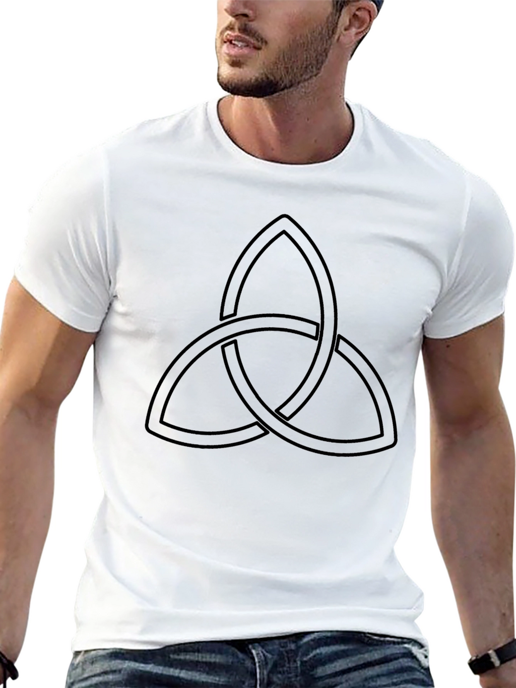 Black T-Shirt with Celtic Knot Design