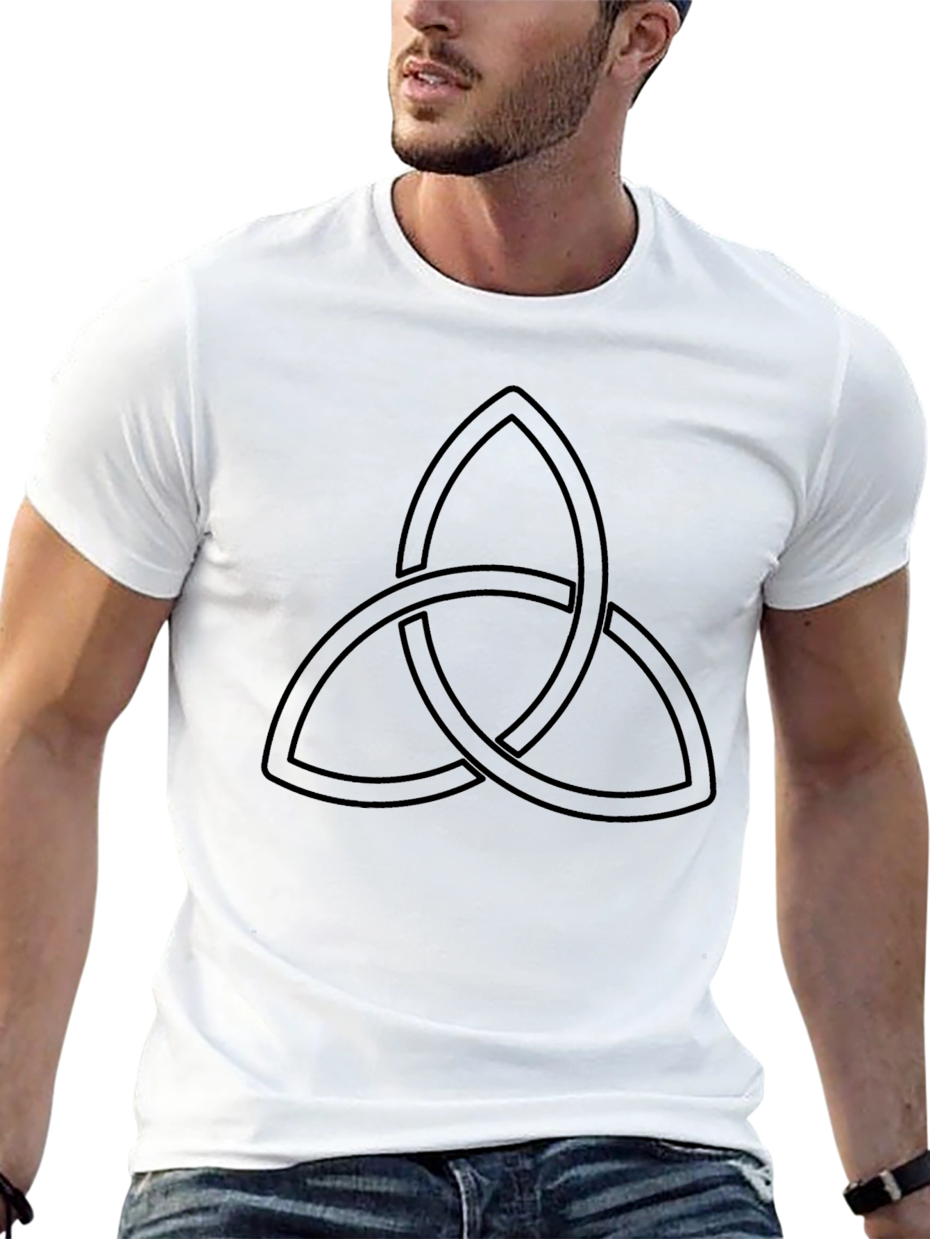 Black T-Shirt with Celtic Knot Design