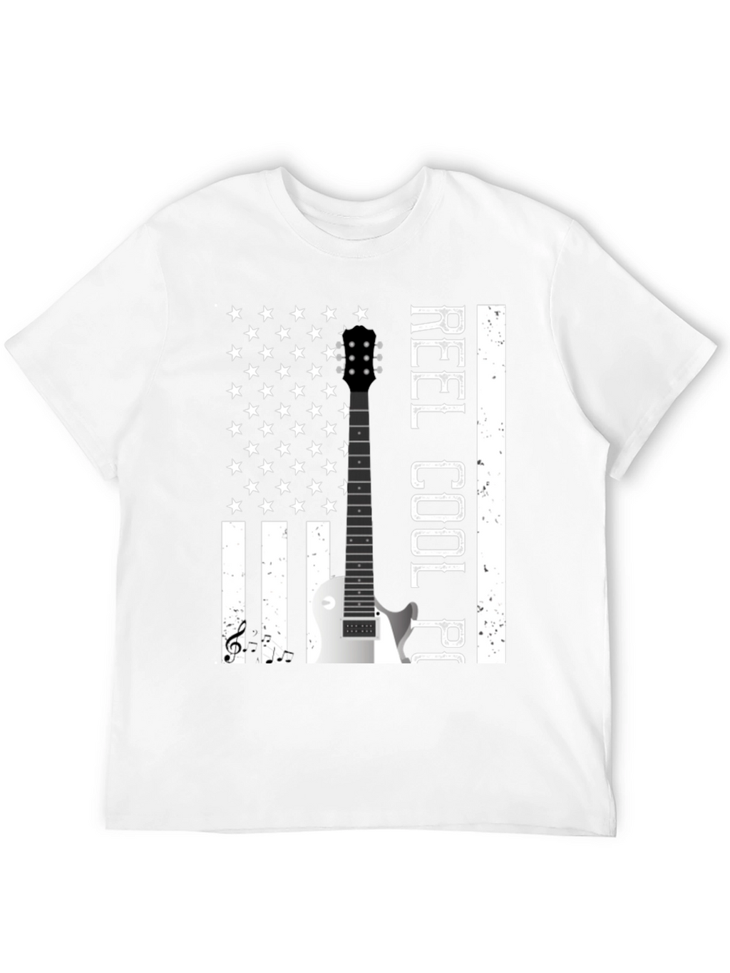 Reel Cool Player Guitar Flag T-Shirt