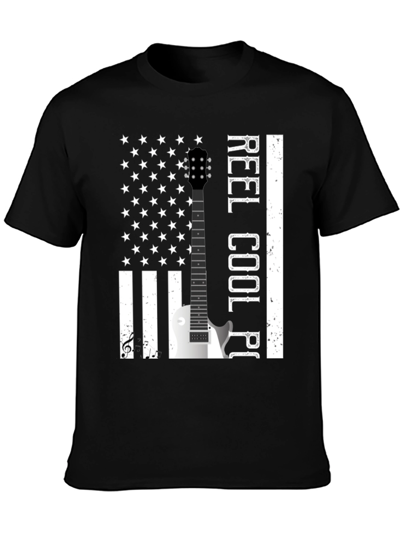 Reel Cool Player Guitar Flag T-Shirt