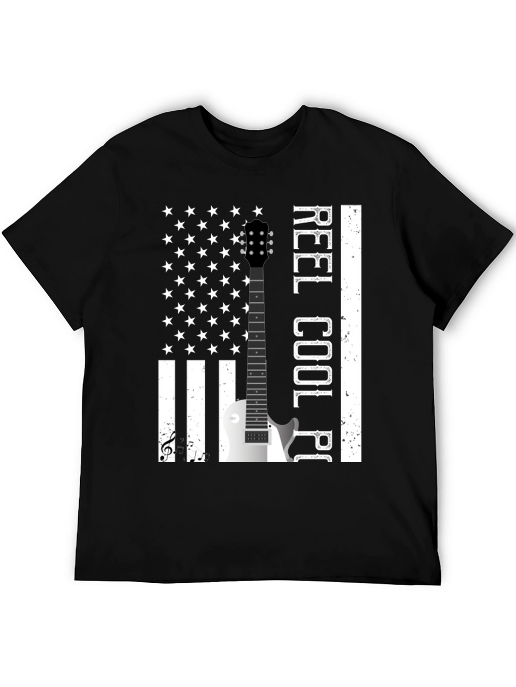 Reel Cool Player Guitar Flag T-Shirt