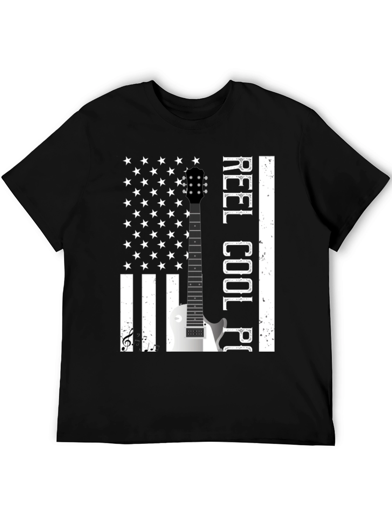 Reel Cool Player Guitar Flag T-Shirt