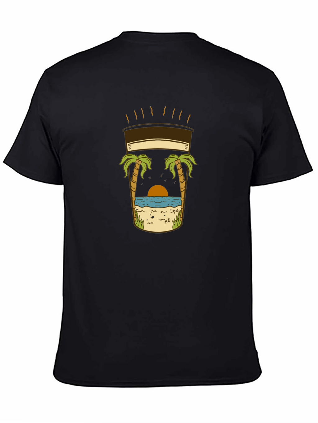 Beach Coffee T-Shirt - Relaxed Coastal Vibes