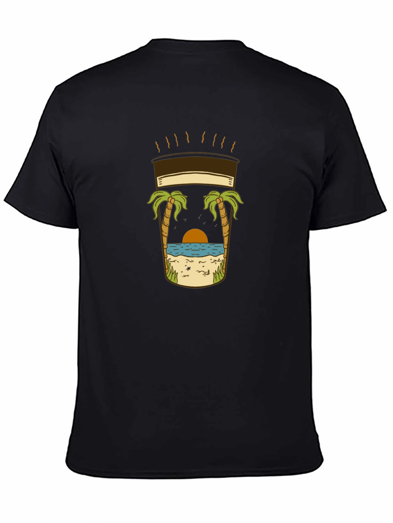 Beach Coffee T-Shirt - Relaxed Coastal Vibes