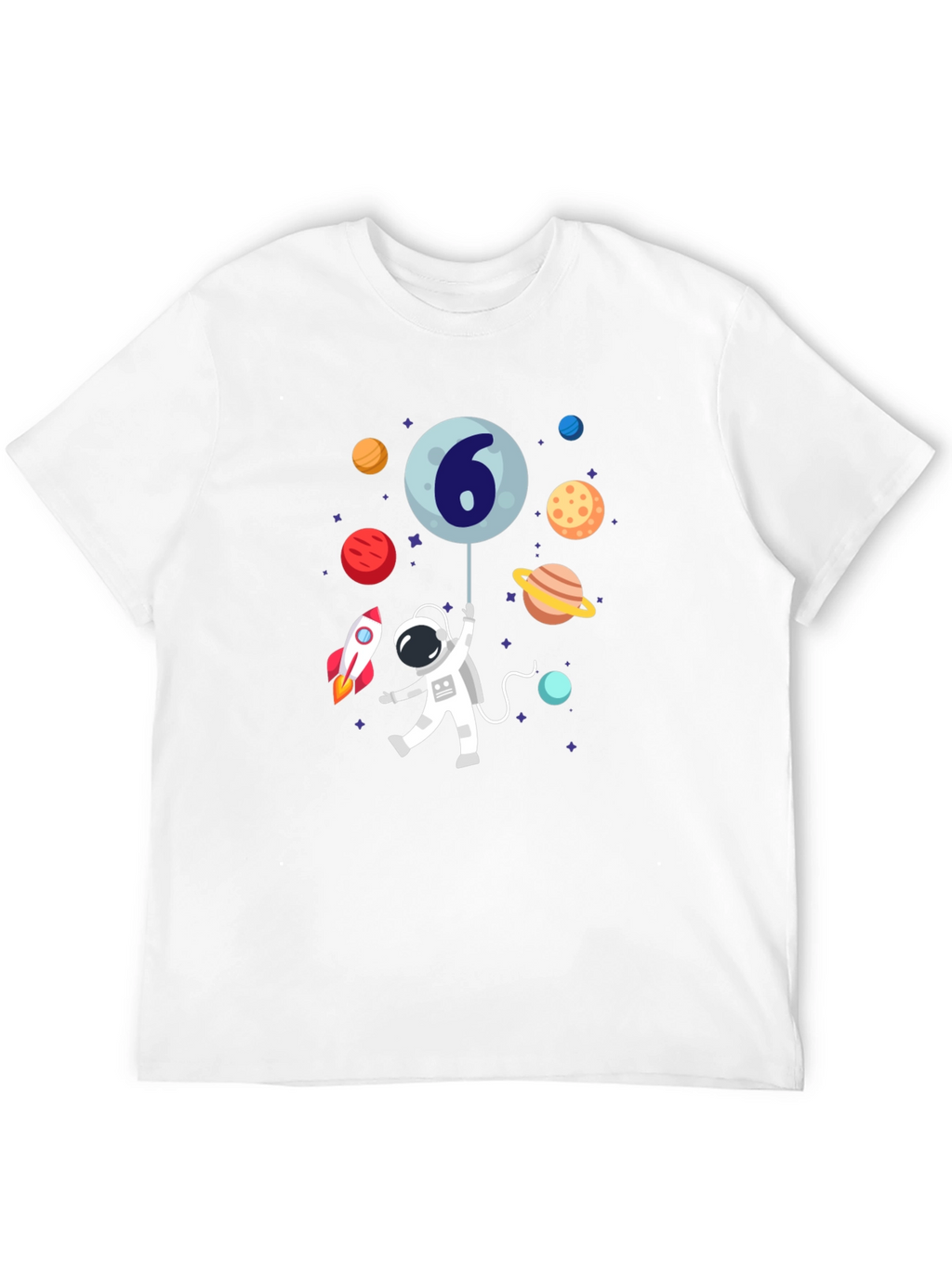Astronaut 6th Birthday T-Shirt - Space Theme