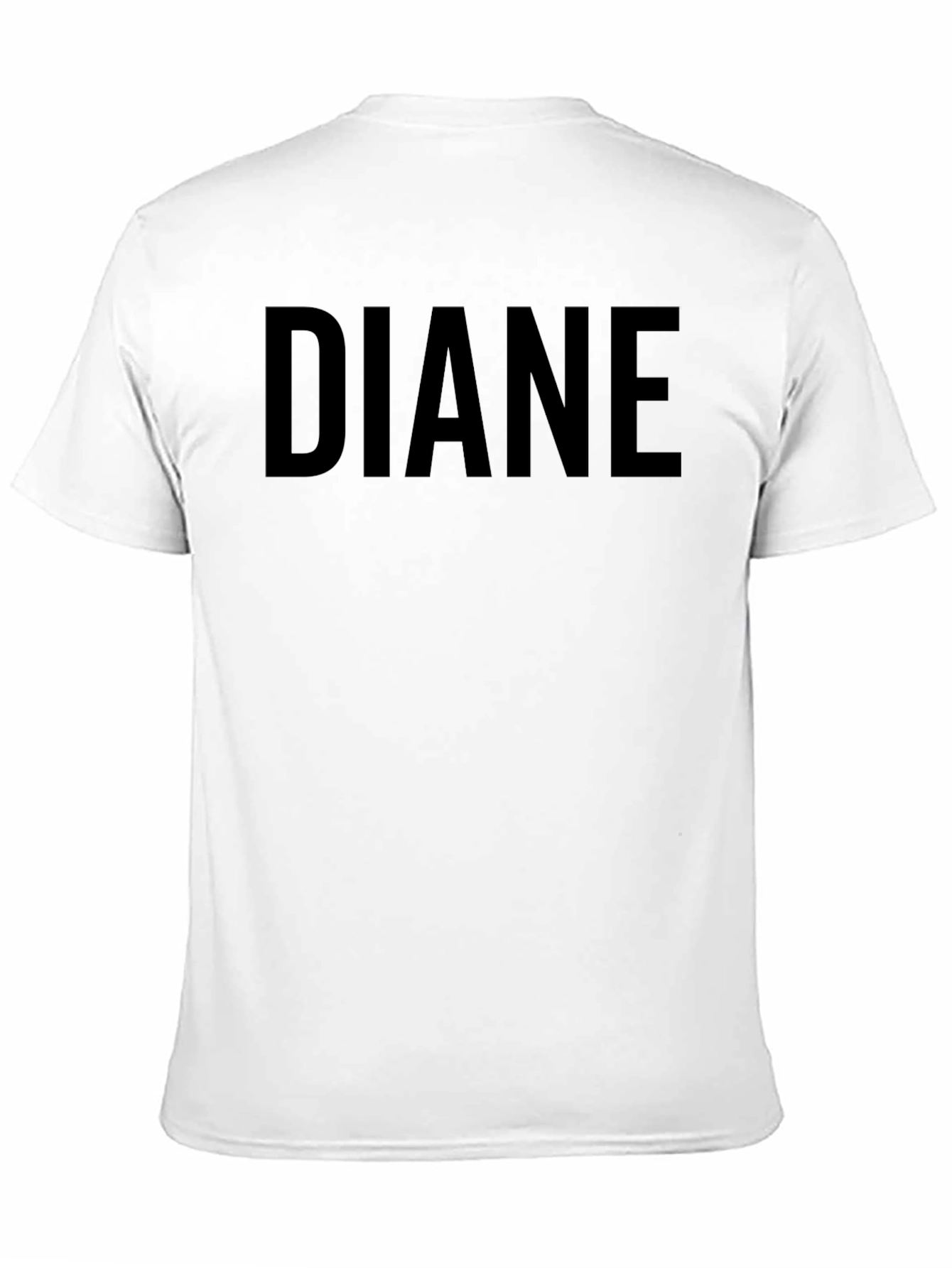 DIANE Custom Name Black T-Shirt