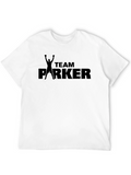 Team Parker Graphic Print Mens Black T-Shirt