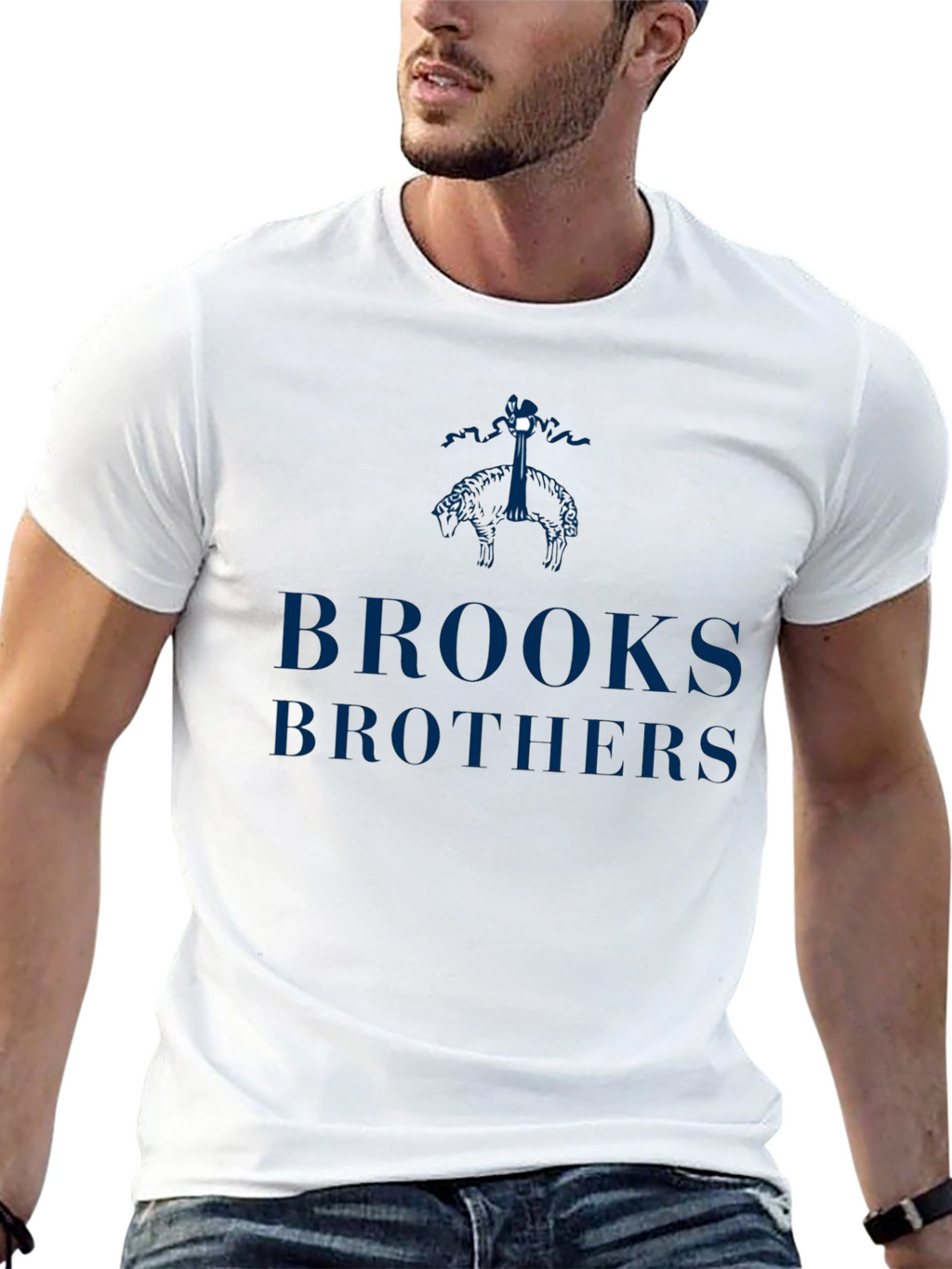Brooks Brothers Black Graphic T-Shirt