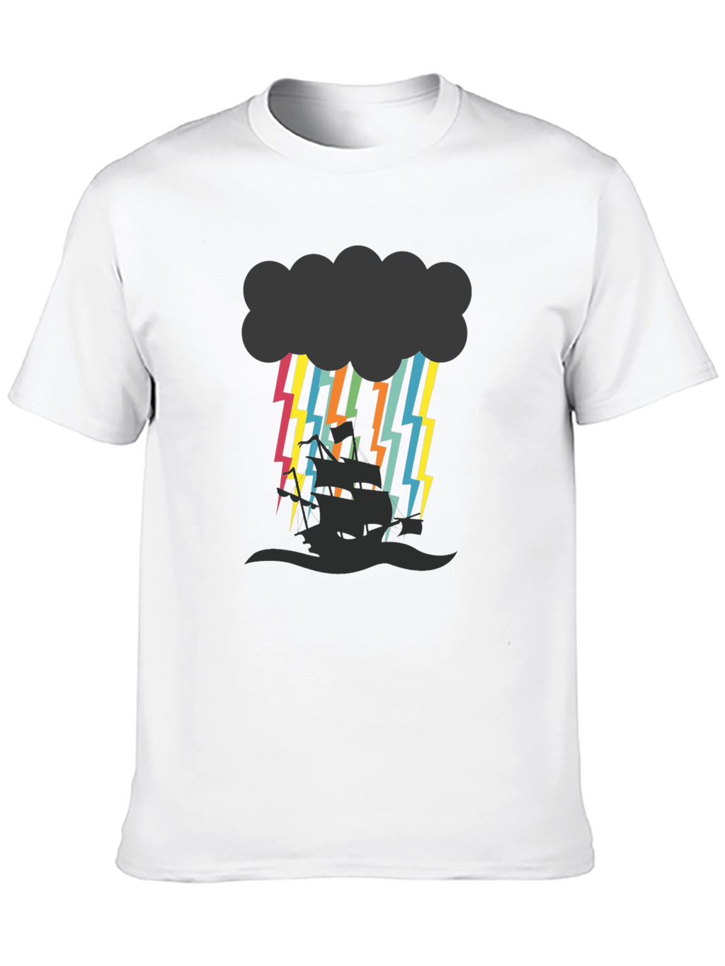 Stormy Seas Graphic Tee - Black