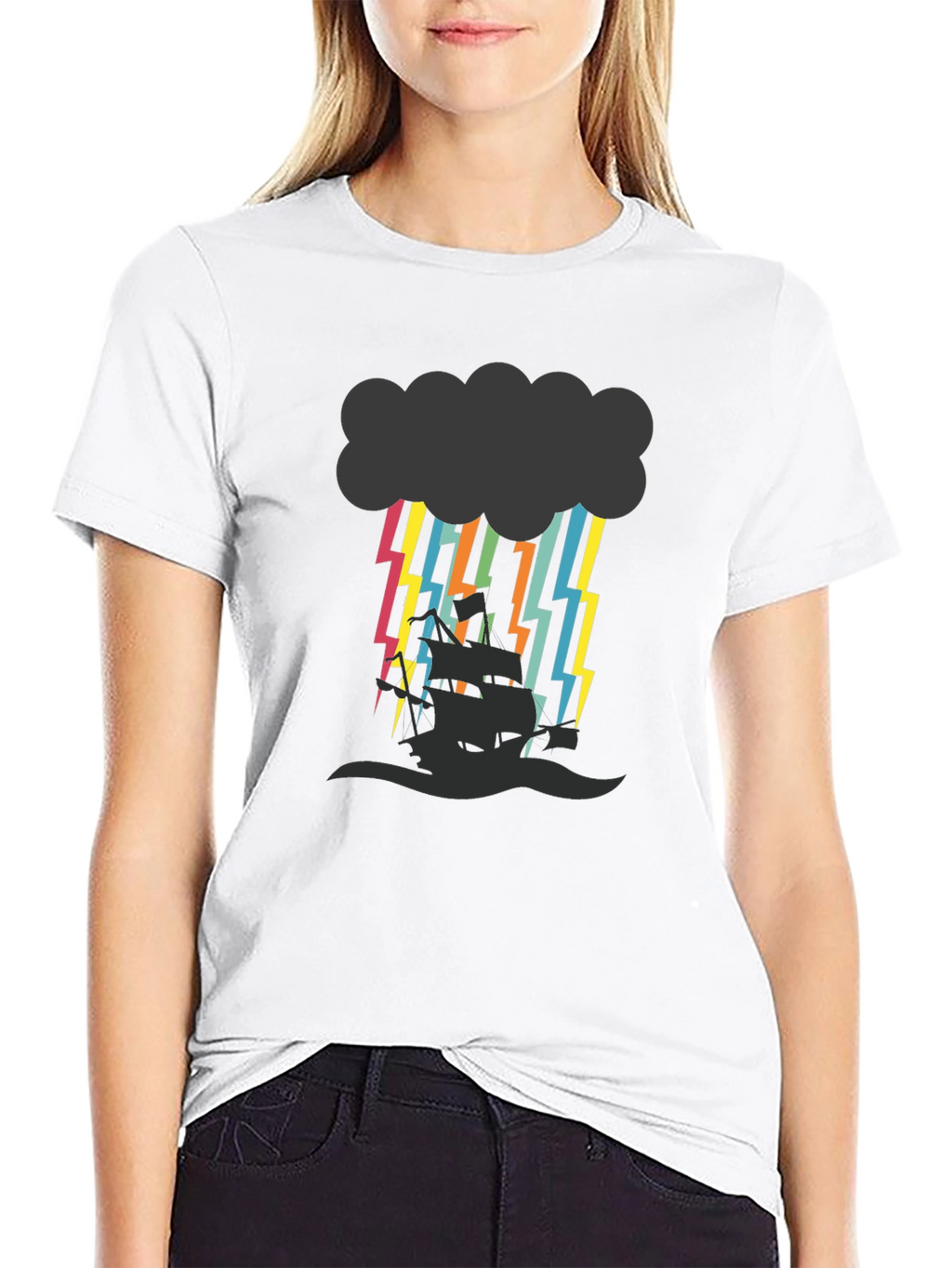 Stormy Seas Graphic Tee - Black