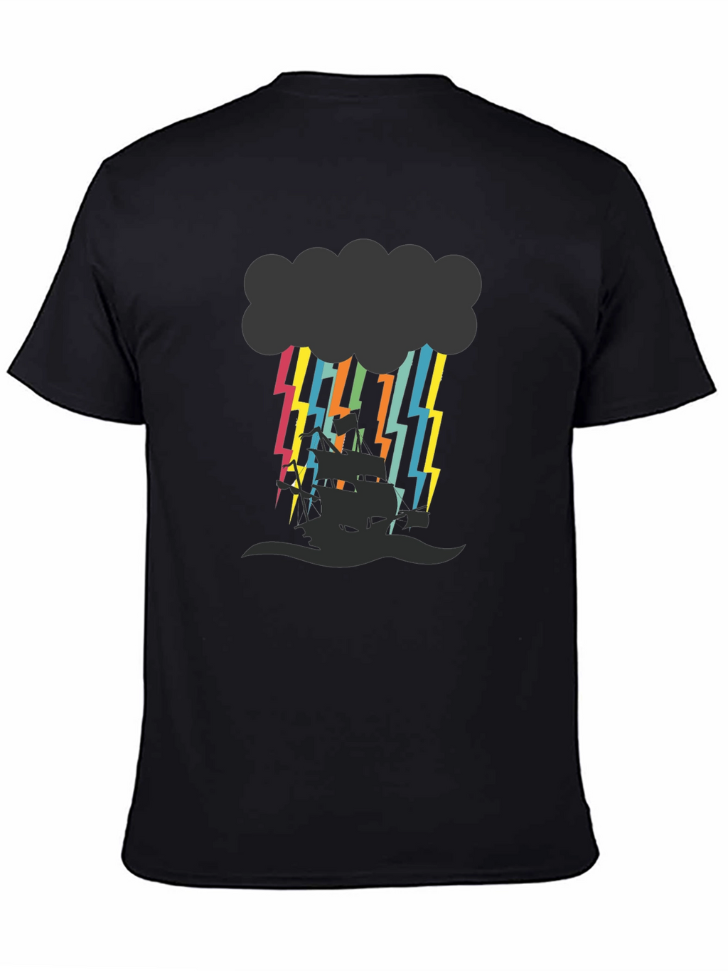 Stormy Seas Graphic Tee - Black