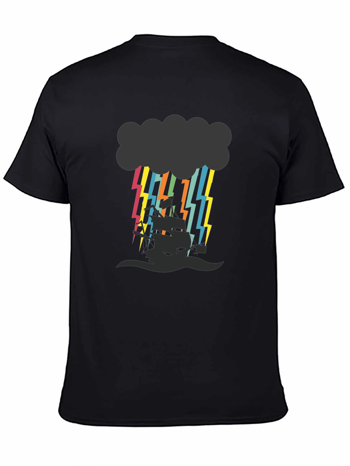 Stormy Seas Graphic Tee - Black