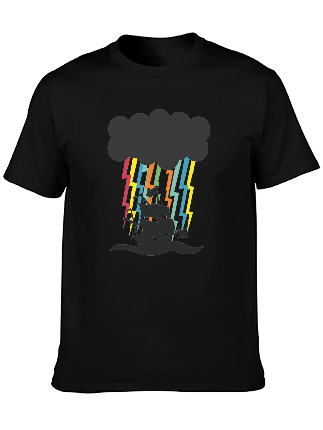 Stormy Seas Graphic Tee - Black