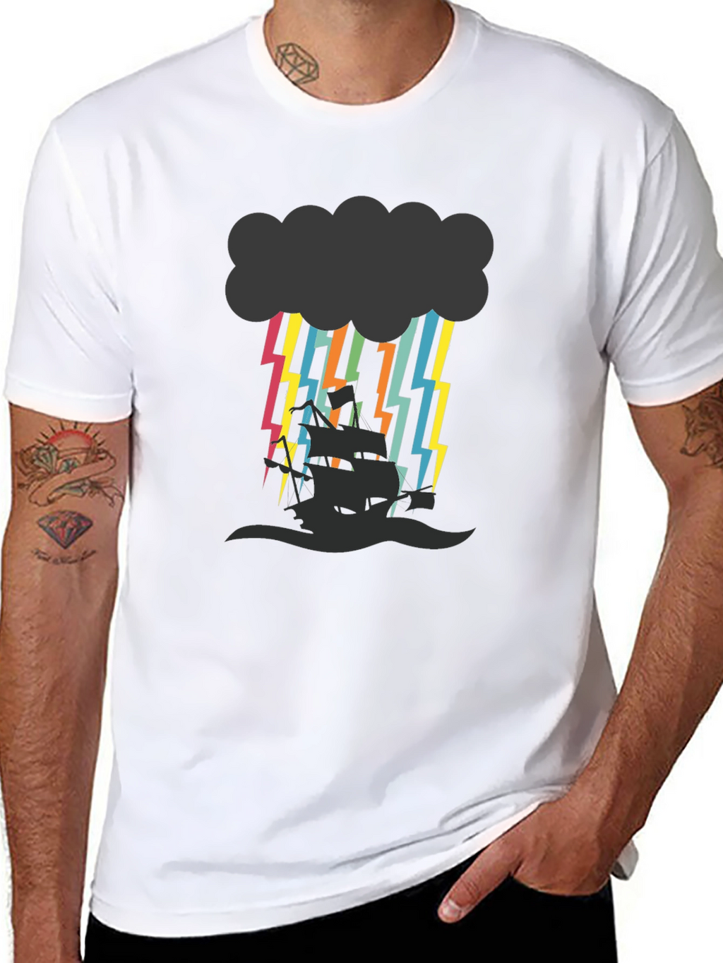 Stormy Seas Graphic Tee - Black