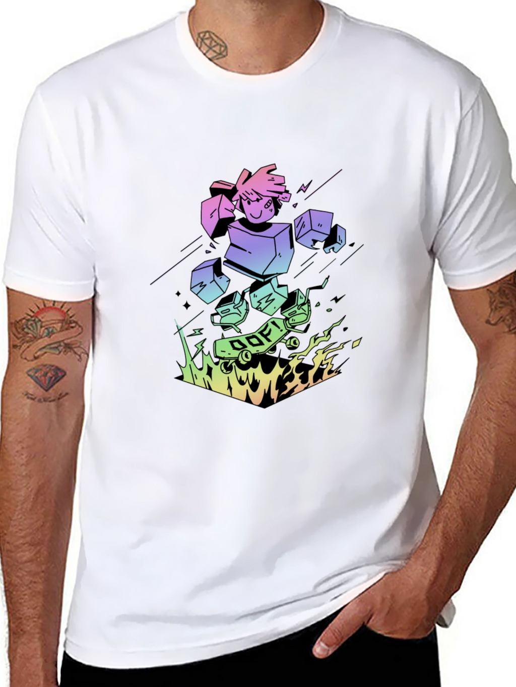 Cool Cartoon Graphic Print Tee