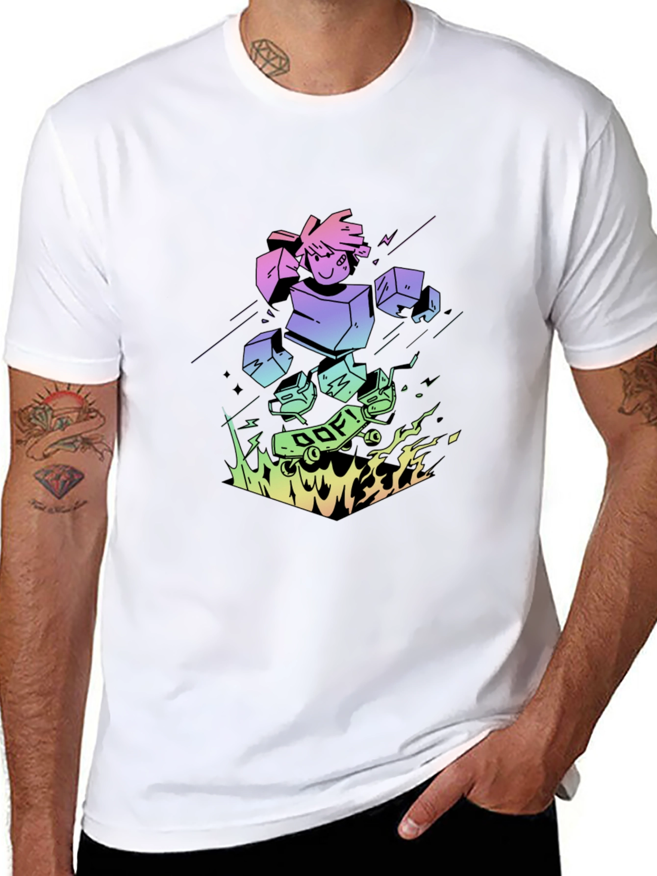 Cool Cartoon Graphic Print Tee