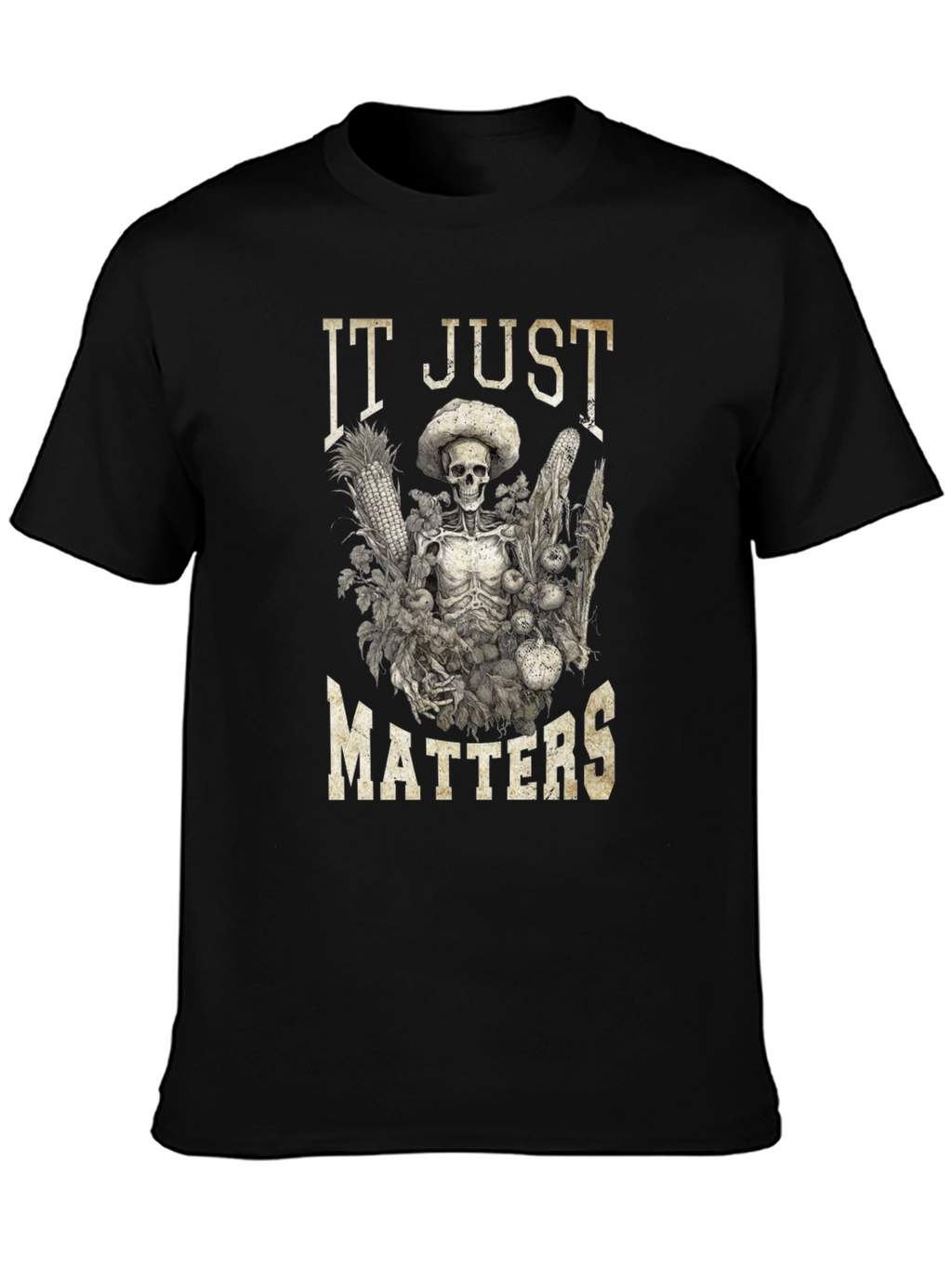 IT JUST MATTERS Skeleton Graphic T-Shirt
