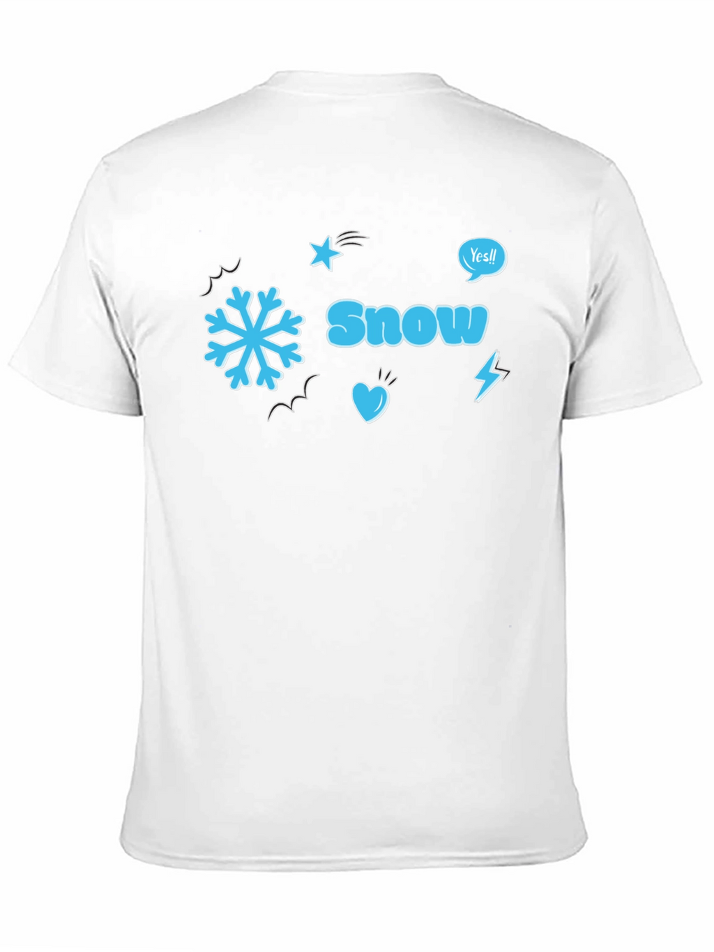 Snow Graphic Black T-Shirt