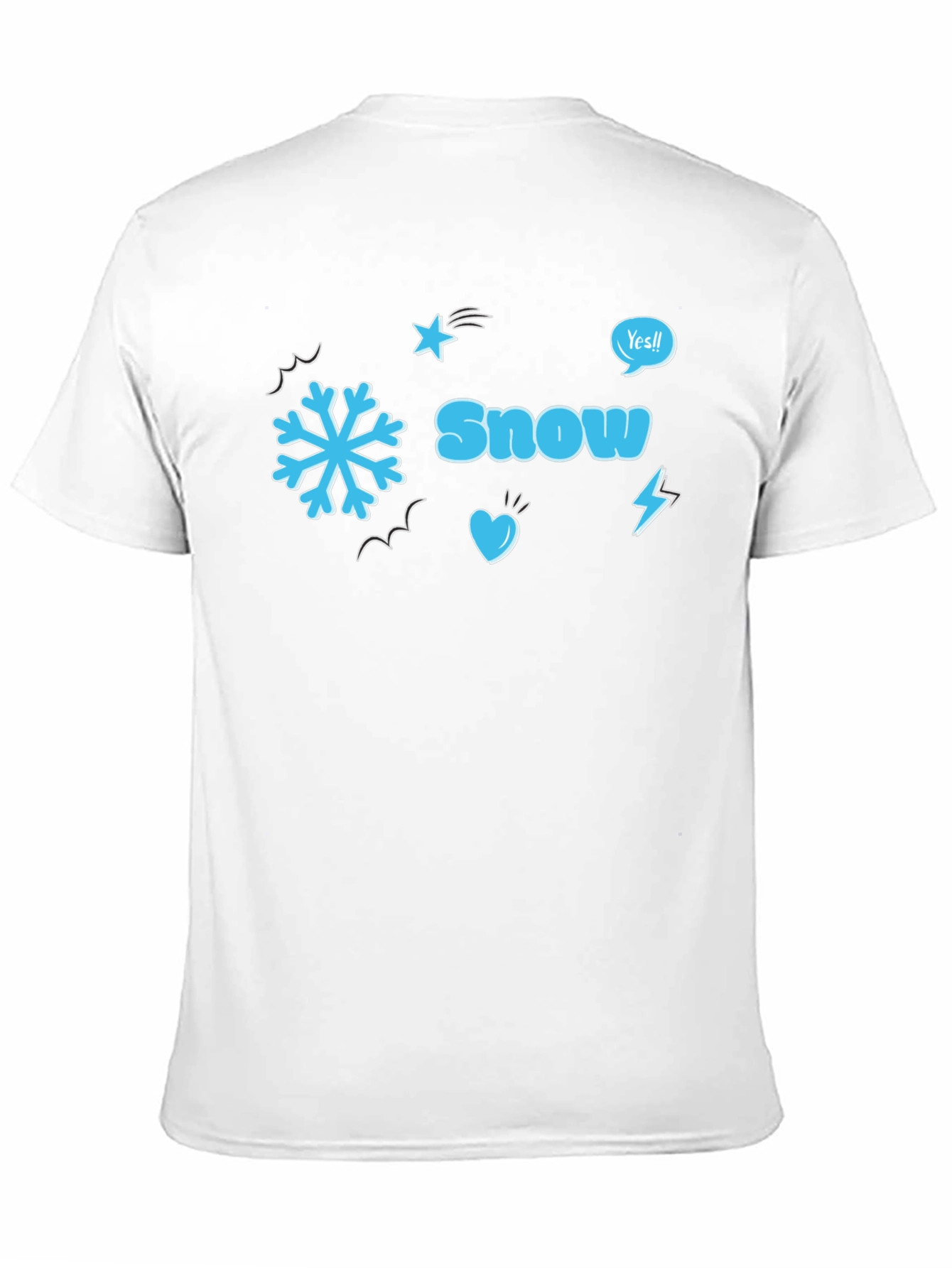 Snow Graphic Black T-Shirt
