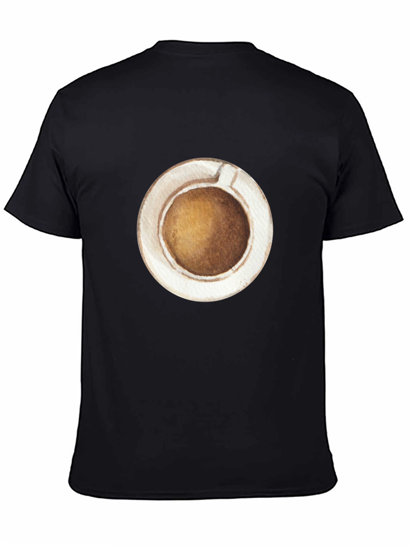 Coffee Cup Graphic Tee - Casual Black T-Shirt