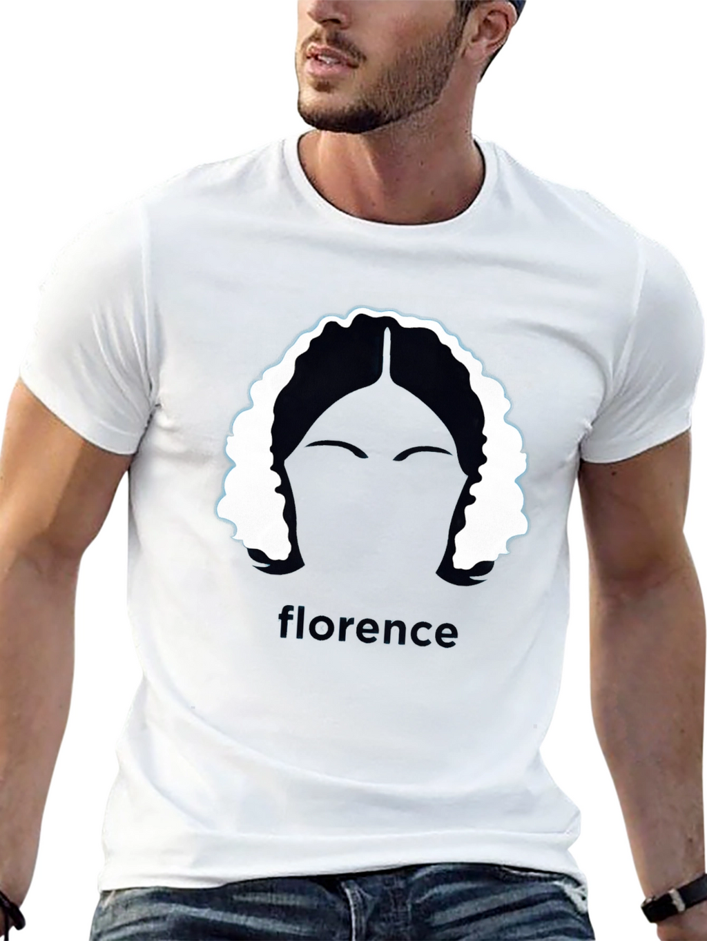 Florence Graphic Tee - Stylish Black T-Shirt