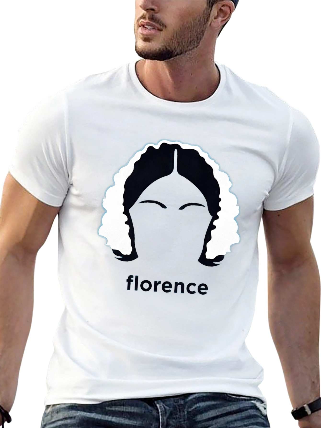Florence Graphic Tee - Stylish Black T-Shirt