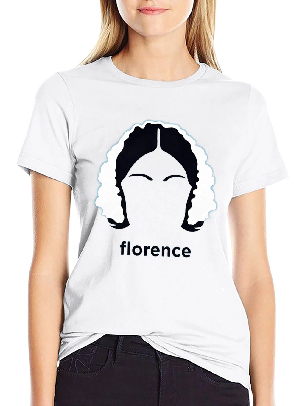 Florence Graphic Tee - Stylish Black T-Shirt