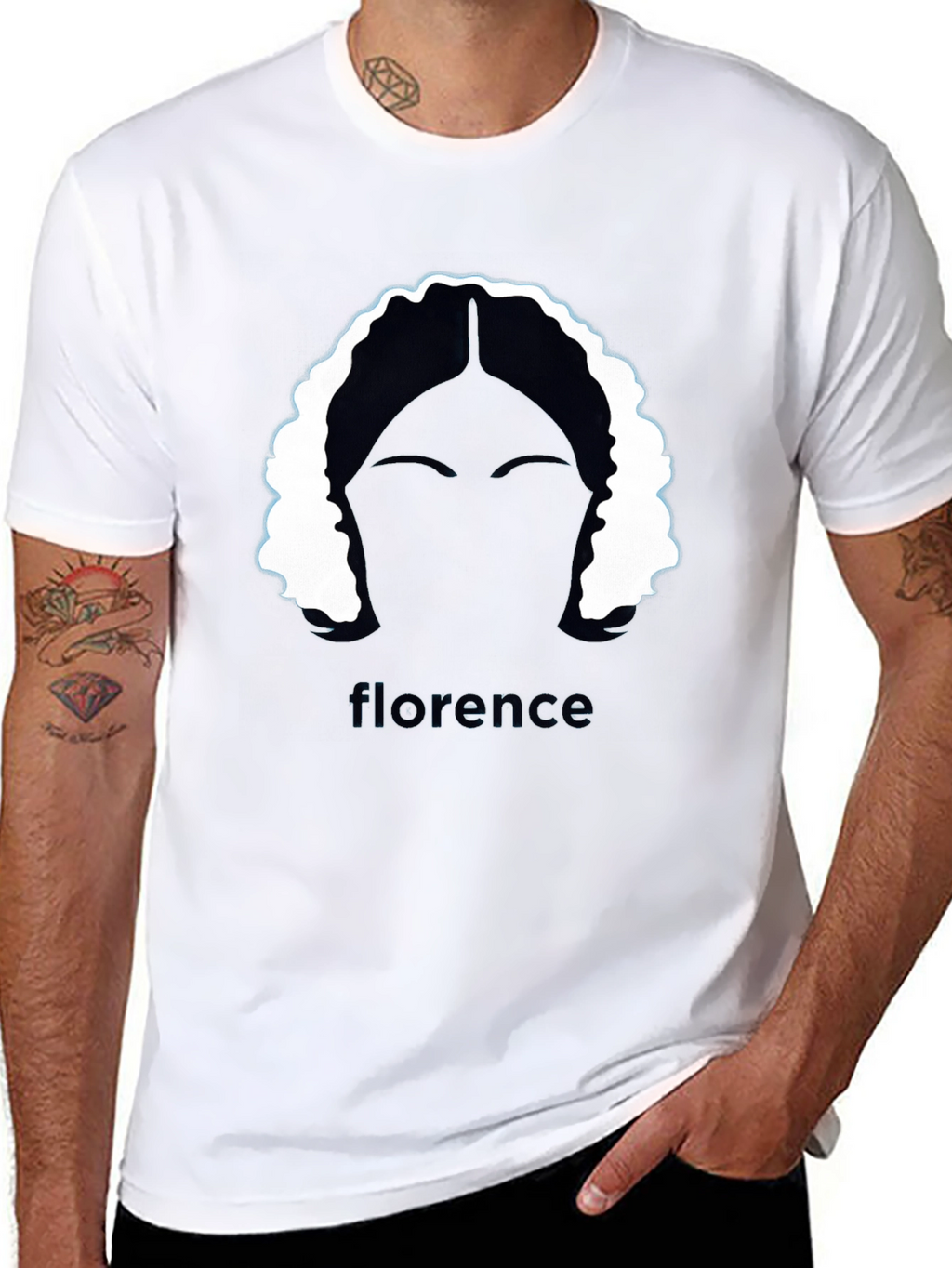 Florence Graphic Tee - Stylish Black T-Shirt