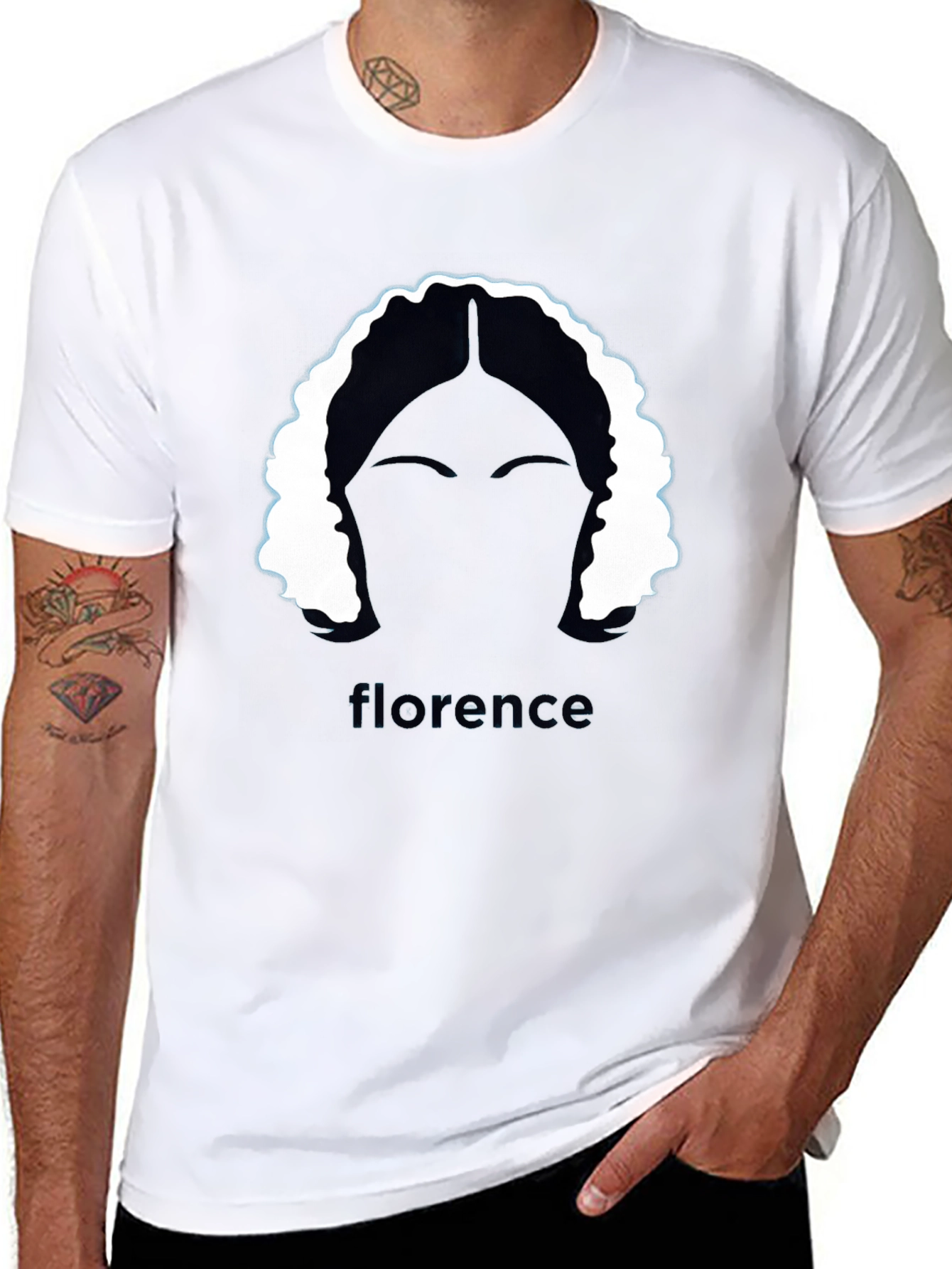 Florence Graphic Tee - Stylish Black T-Shirt