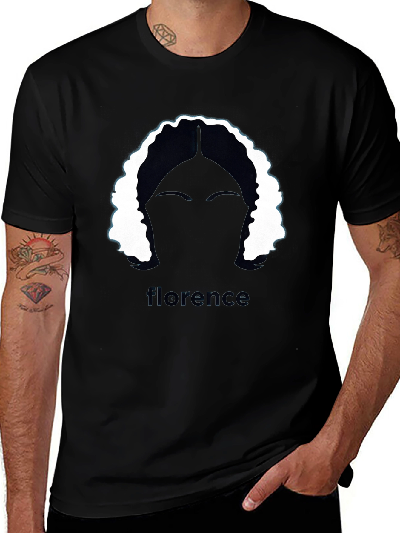 Florence Graphic Tee - Stylish Black T-Shirt