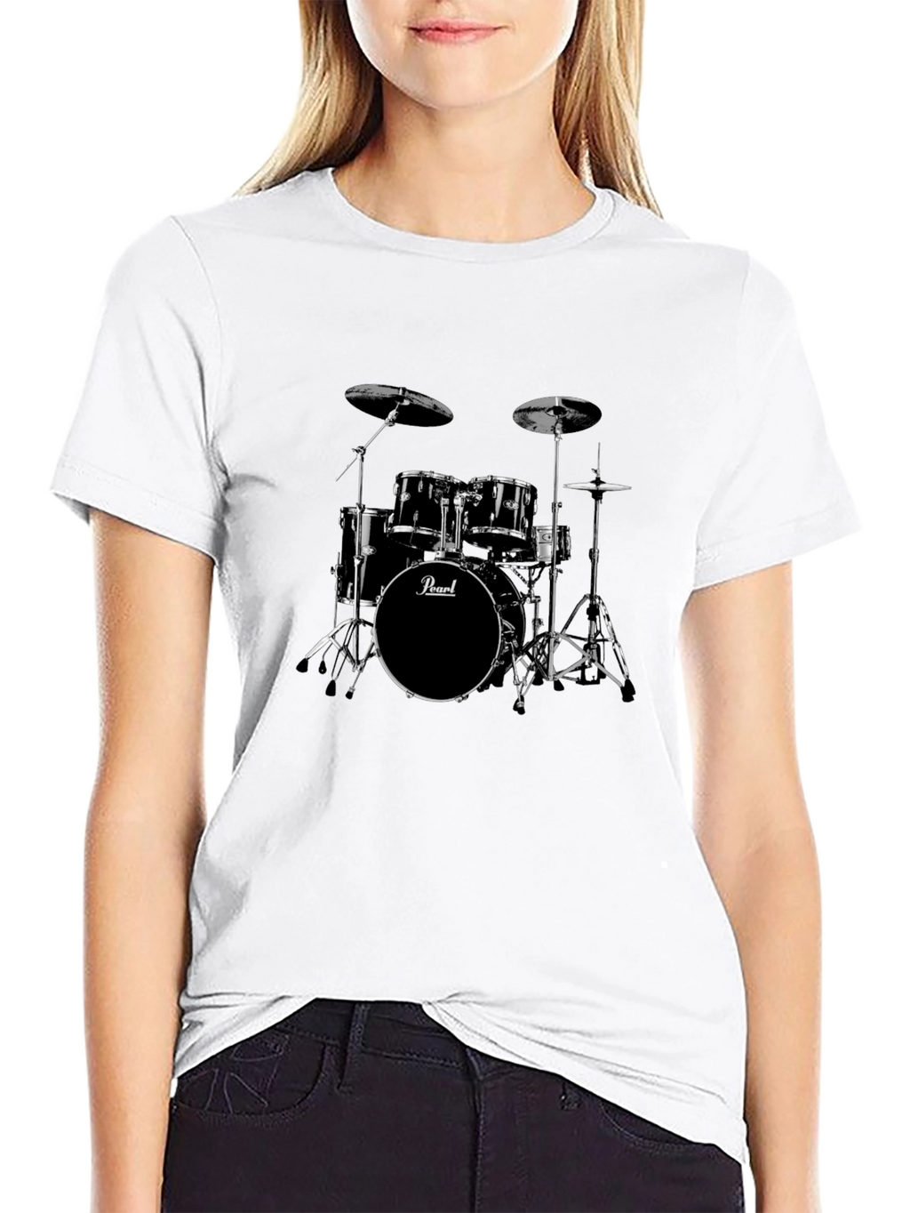 Drum Set Graphic Tee - Musicians Style!