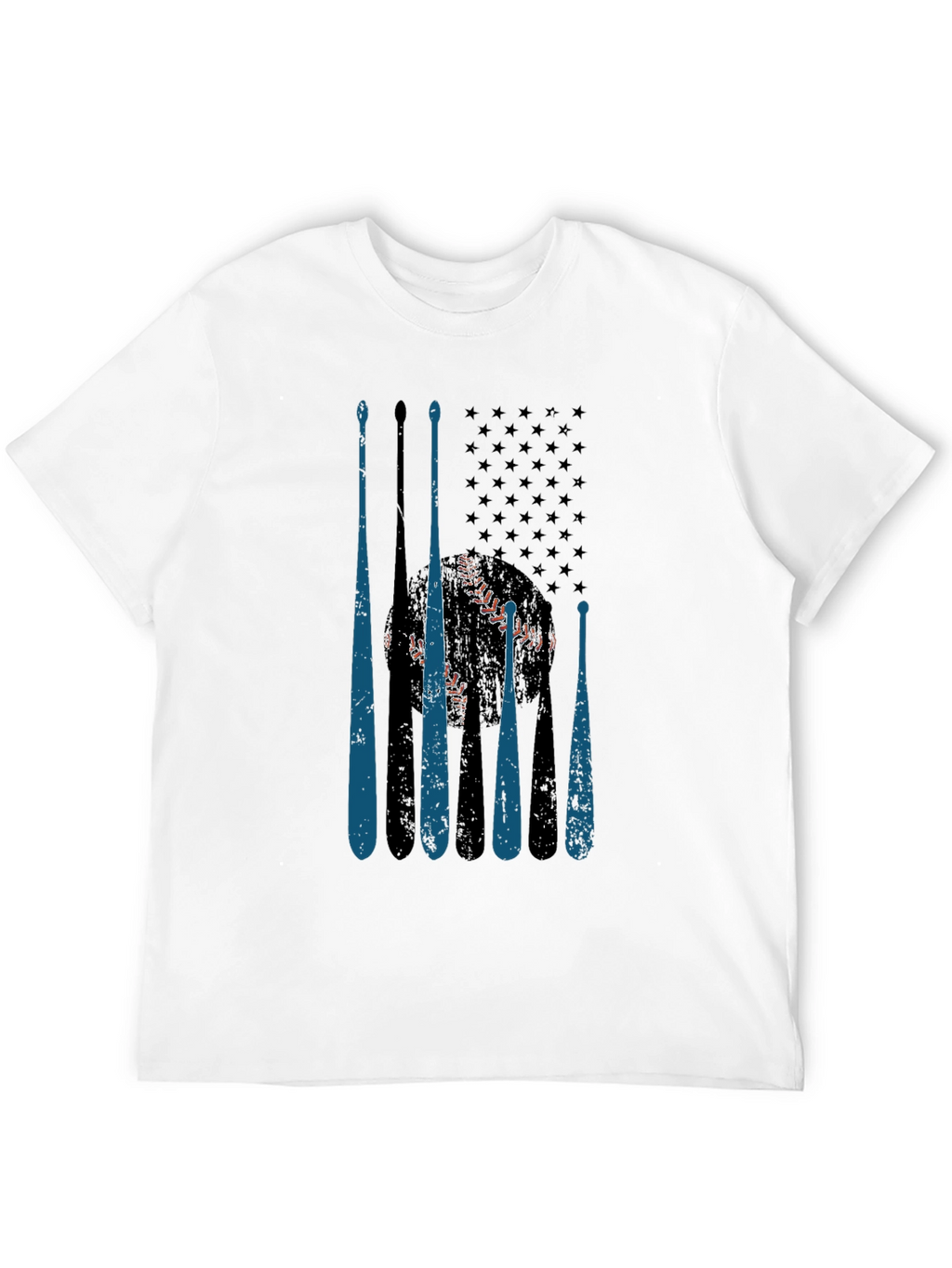 Baseball American Flag T-Shirt