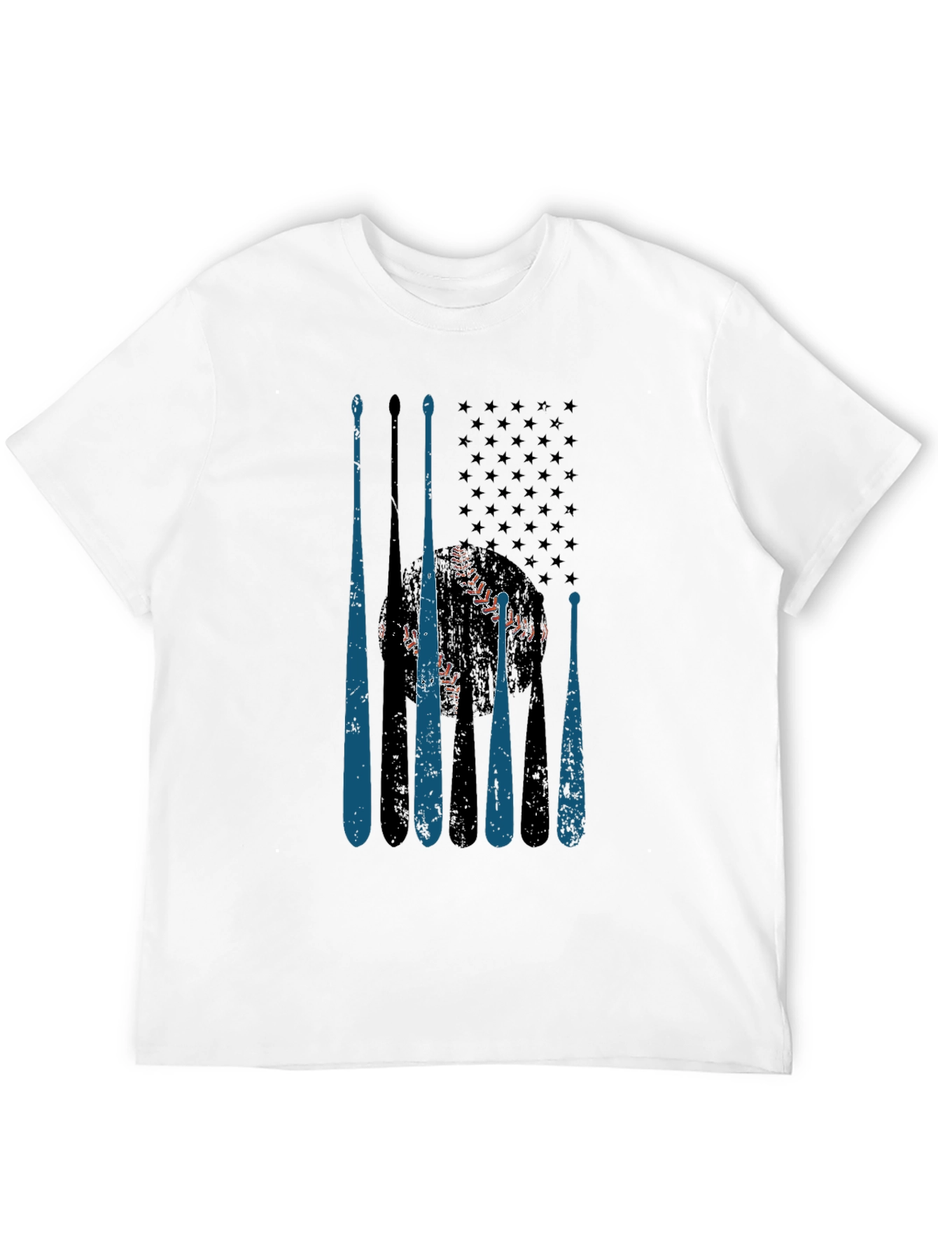 Baseball American Flag T-Shirt