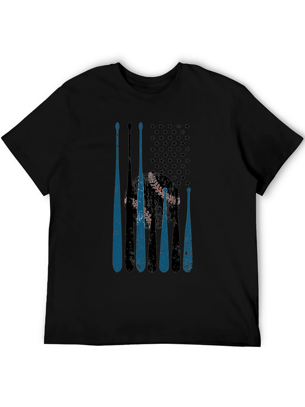Baseball American Flag T-Shirt
